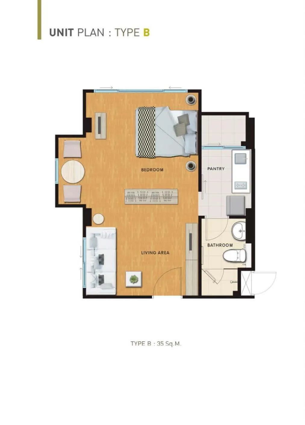 Floor plan in Hill Myna Condotel Official Account