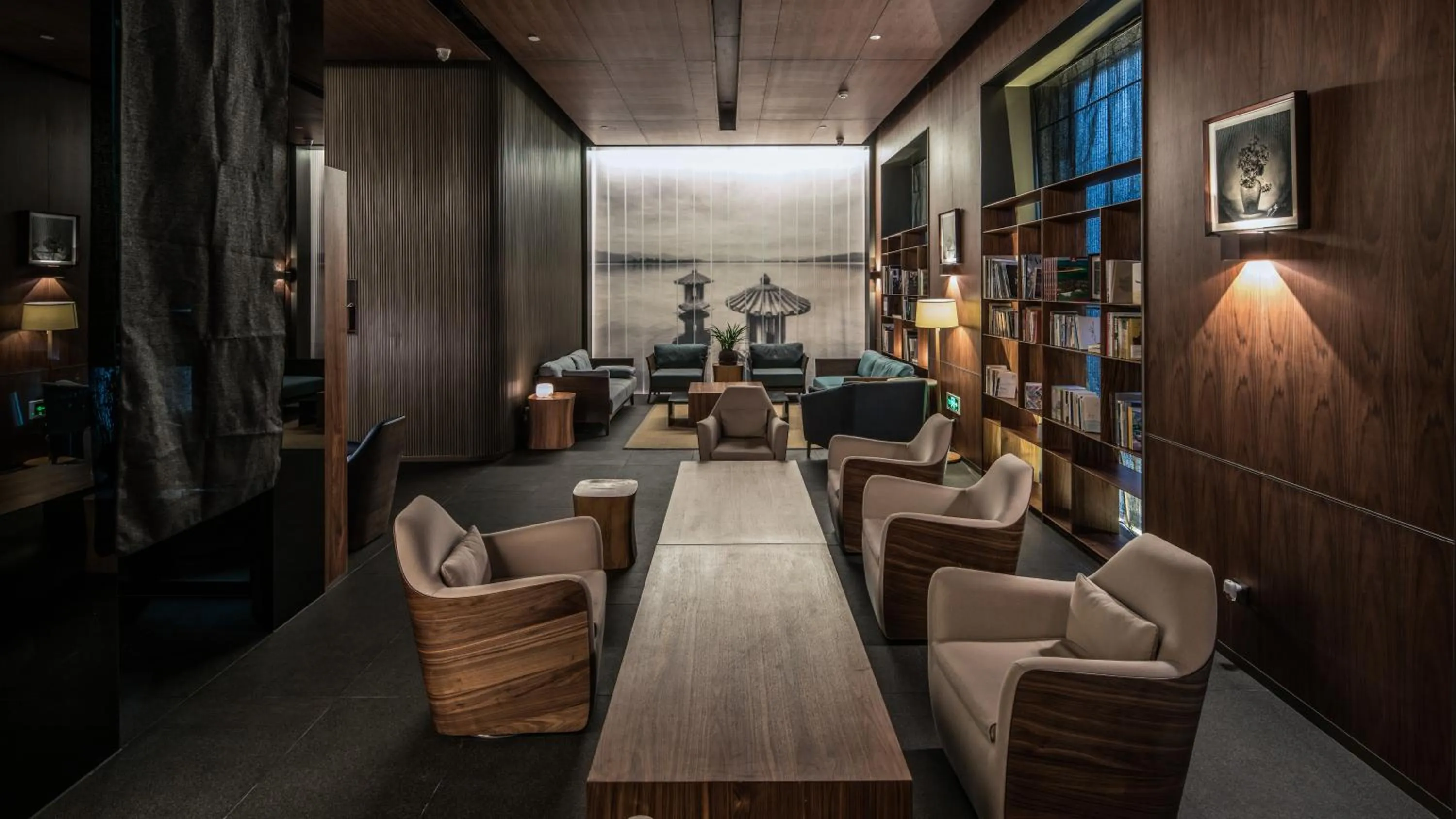 Library in The Nook Hotel Hangzhou - A design hotel, 20 mins to West Lake and Lingyin Temple