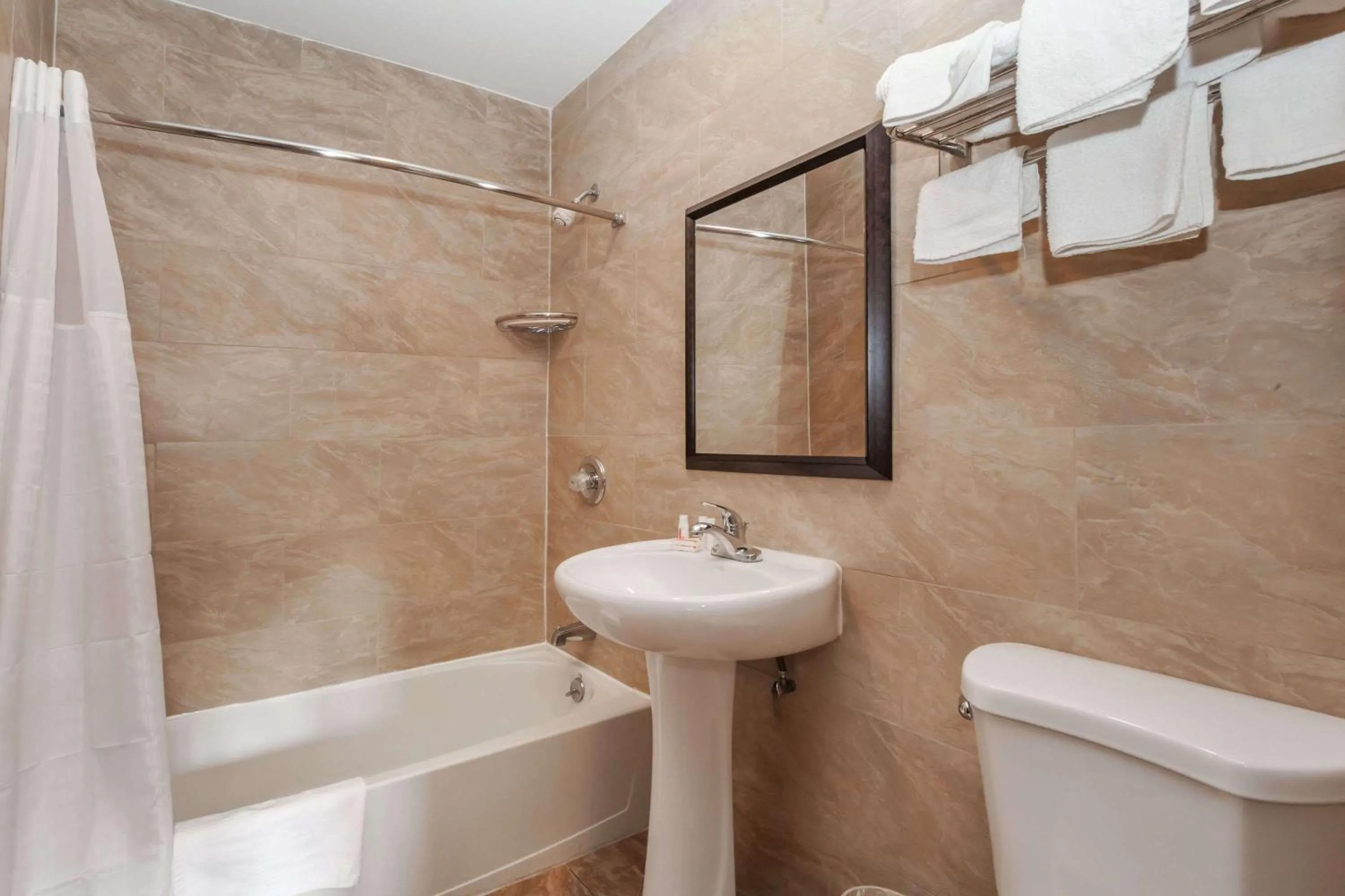 Bathroom in Travelodge by Wyndham Jersey City