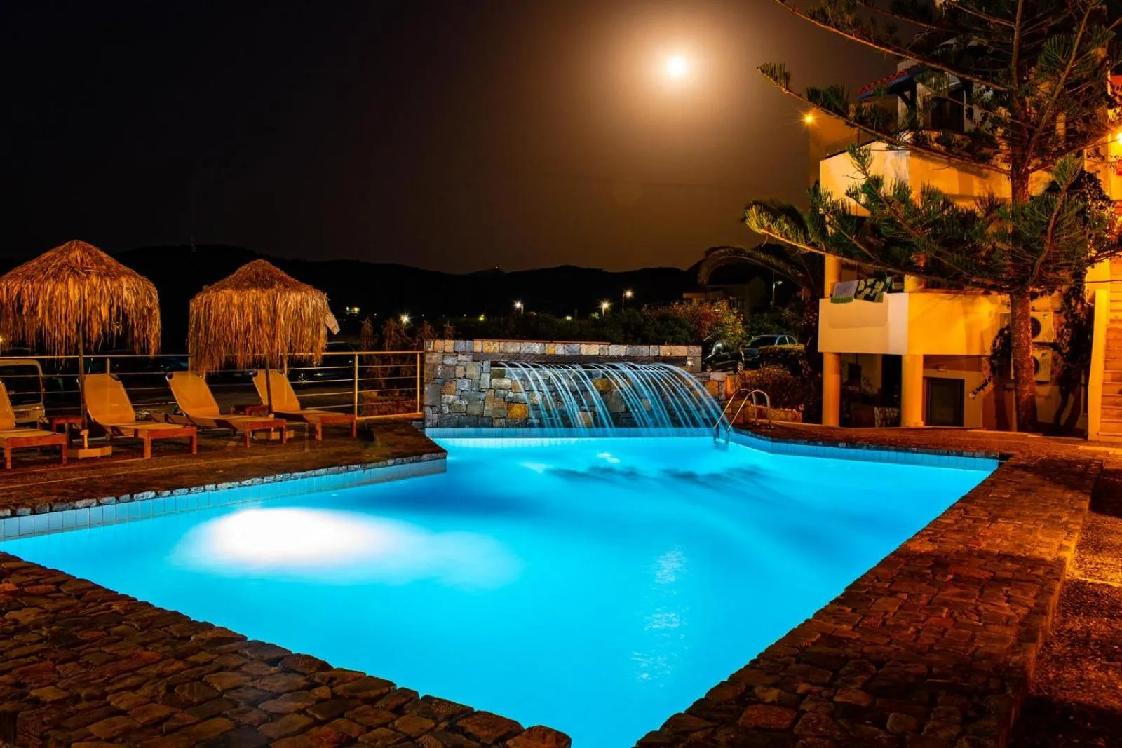 Night, Swimming Pool in Sissi Bay Resort