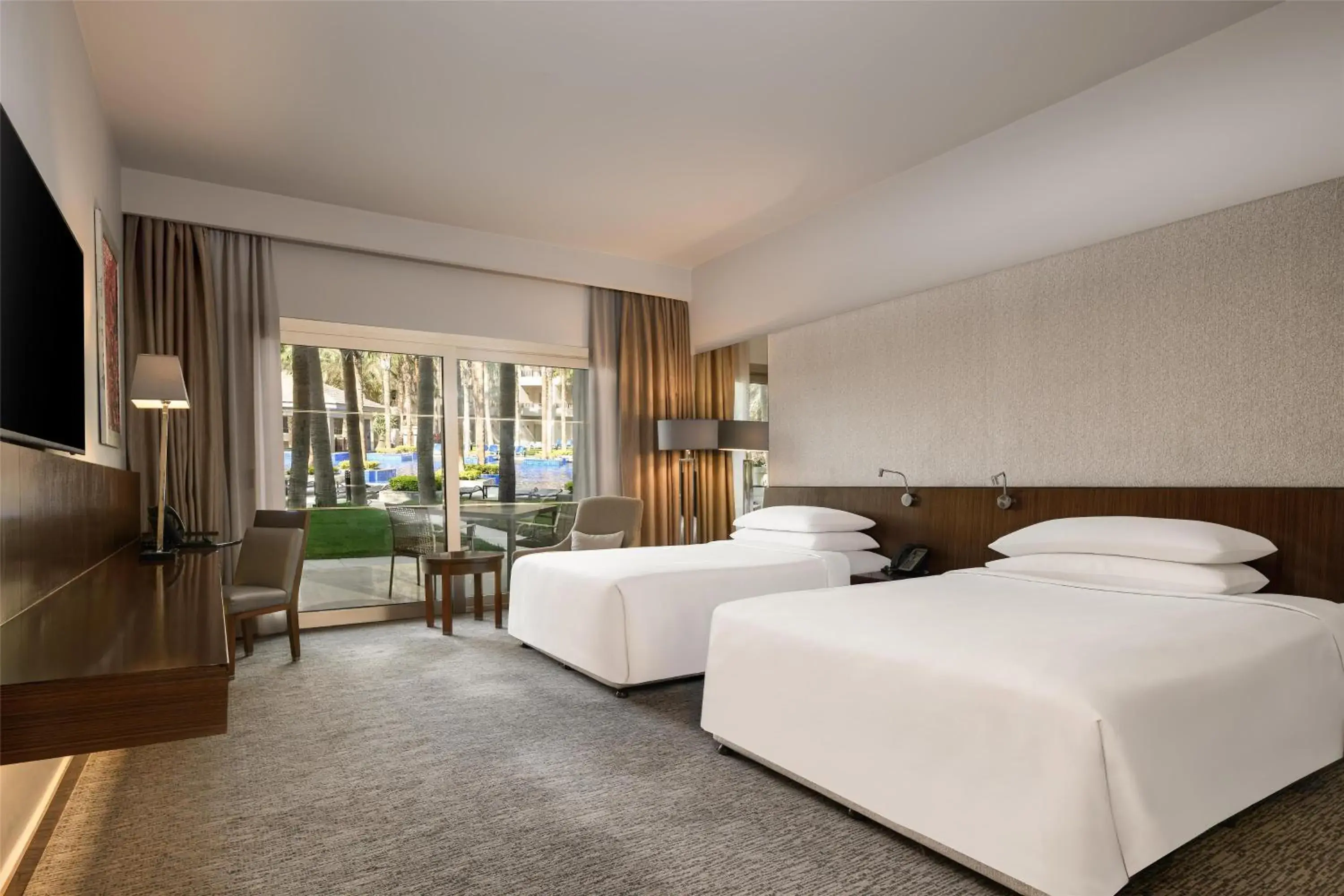 Twin Room with Direct Pool Access in Dusit Thani LakeView Cairo Twin Room with Direct Pool Access in Dusit Thani LakeView Cairo