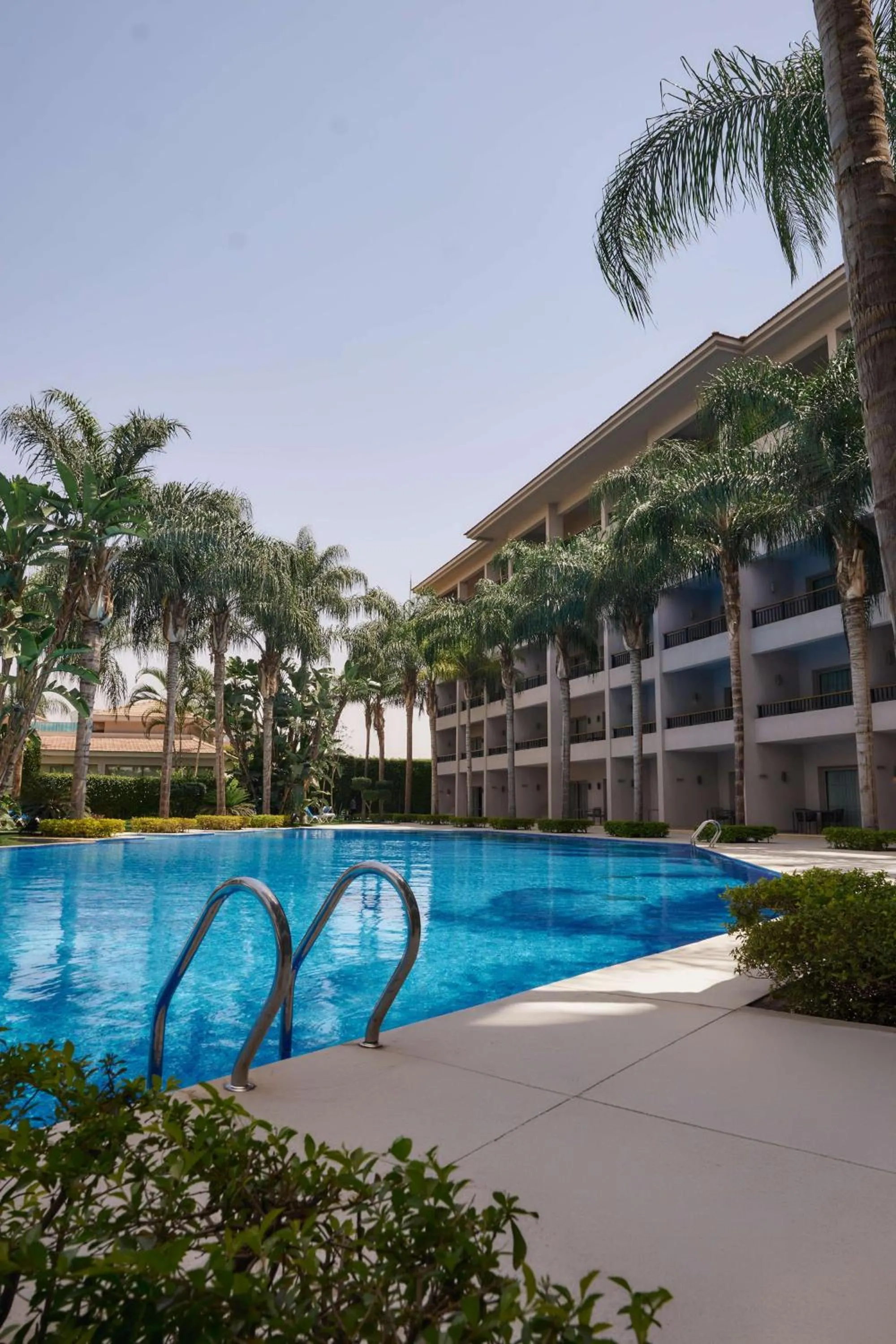 Pool view in Dusit Thani LakeView Cairo