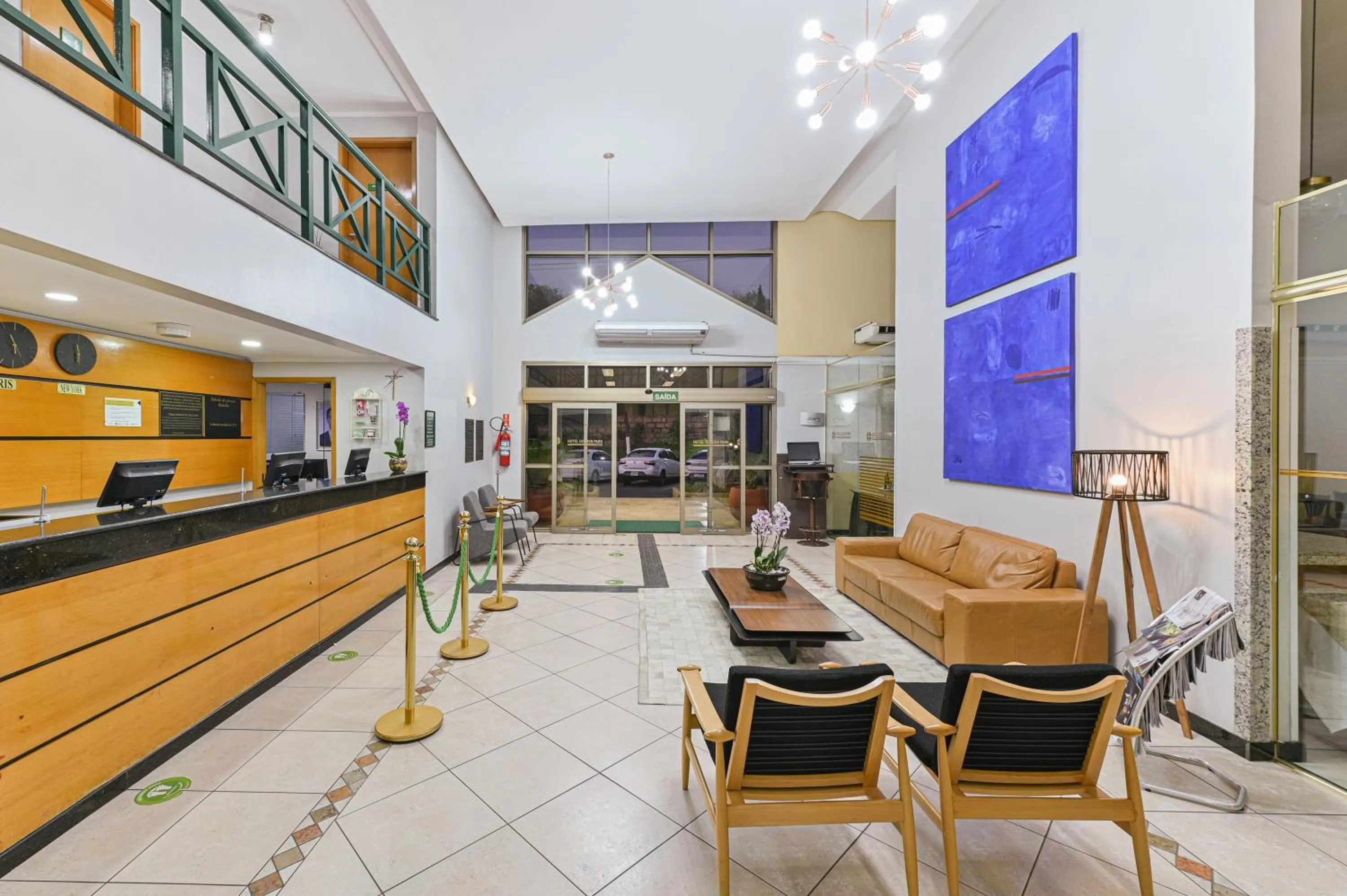 Lobby or reception in Hotel Golden Park Campinas Viracopos By Nacional Inn