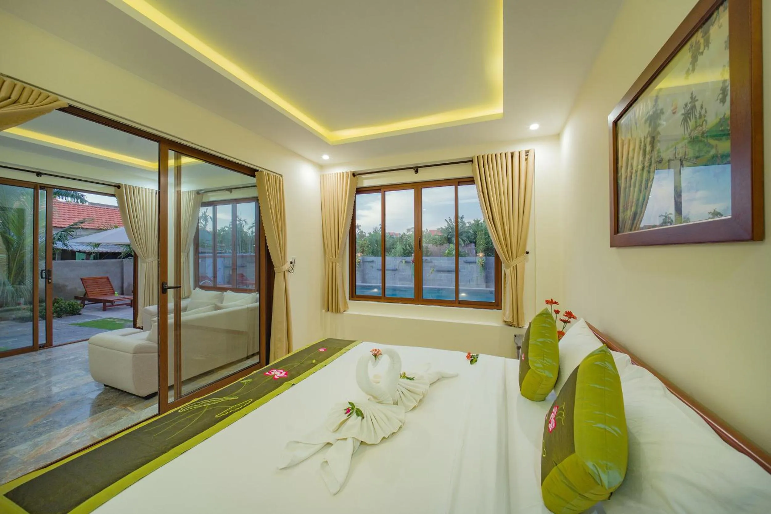 Living room, Bed in Herbal Tea Homestay