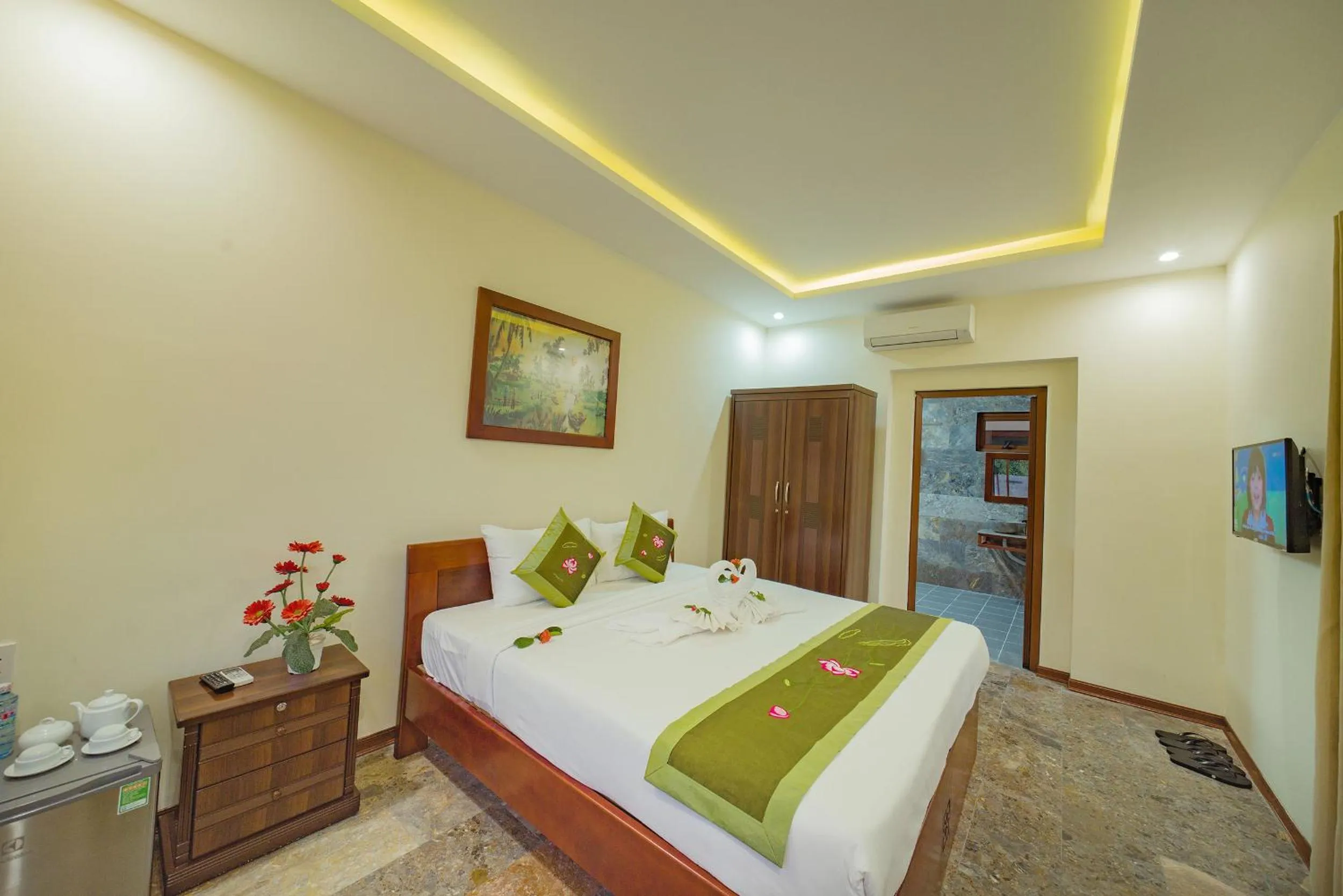 Bed in Herbal Tea Homestay