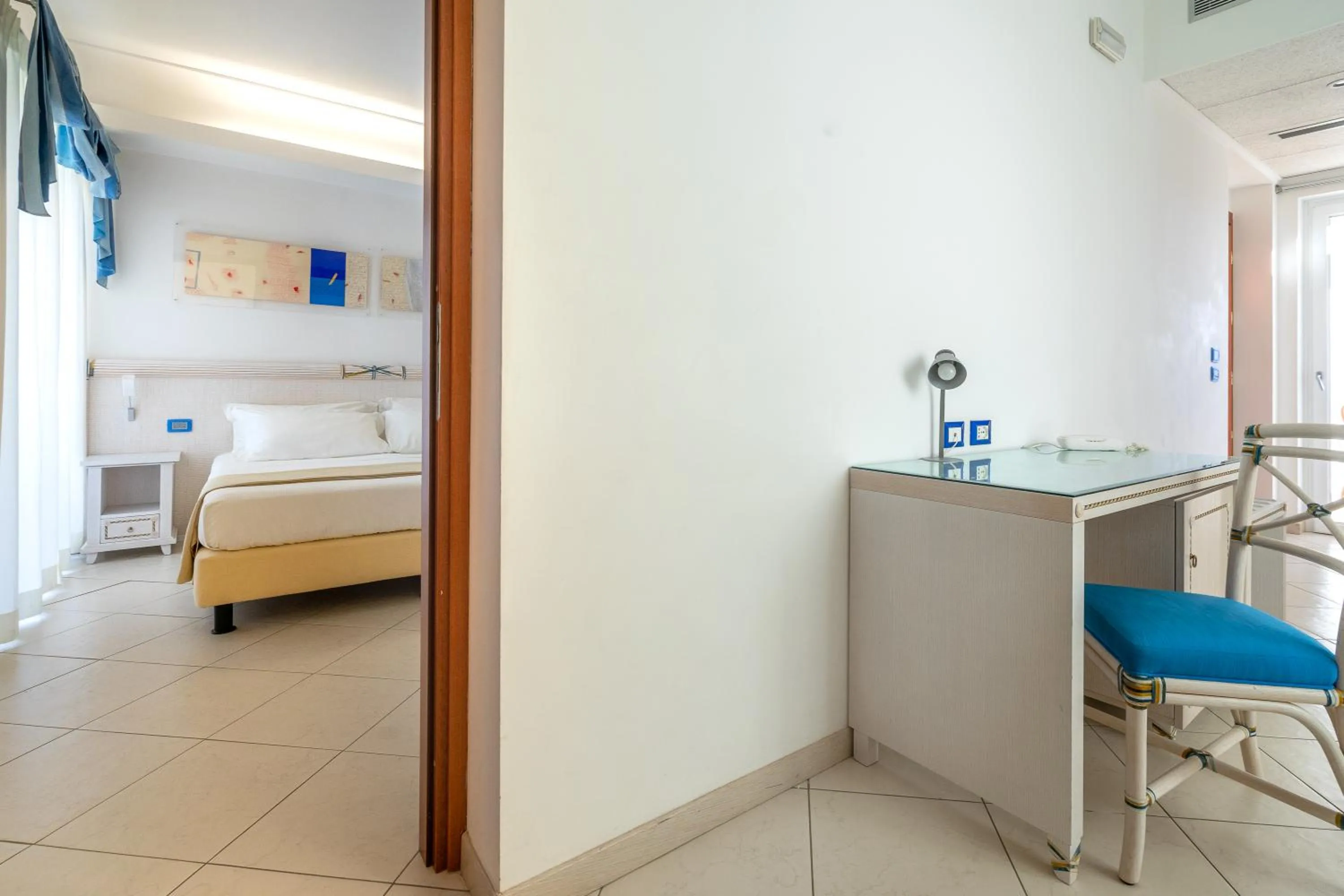 Bed in Elaia Garden Hotel