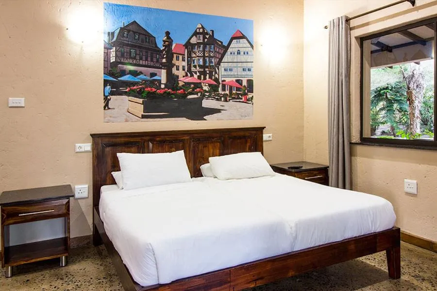 Bed in Stephan's Guest House