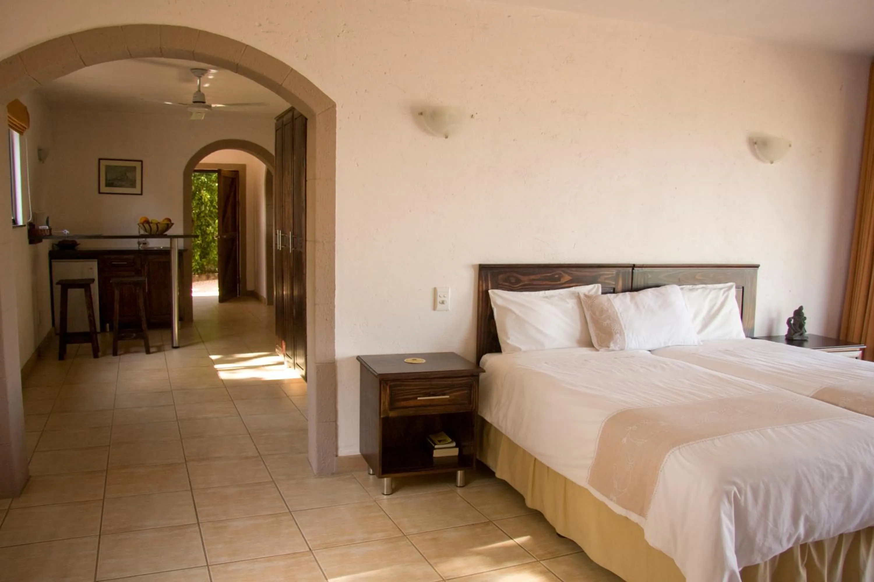 Bed in Stephan's Guest House