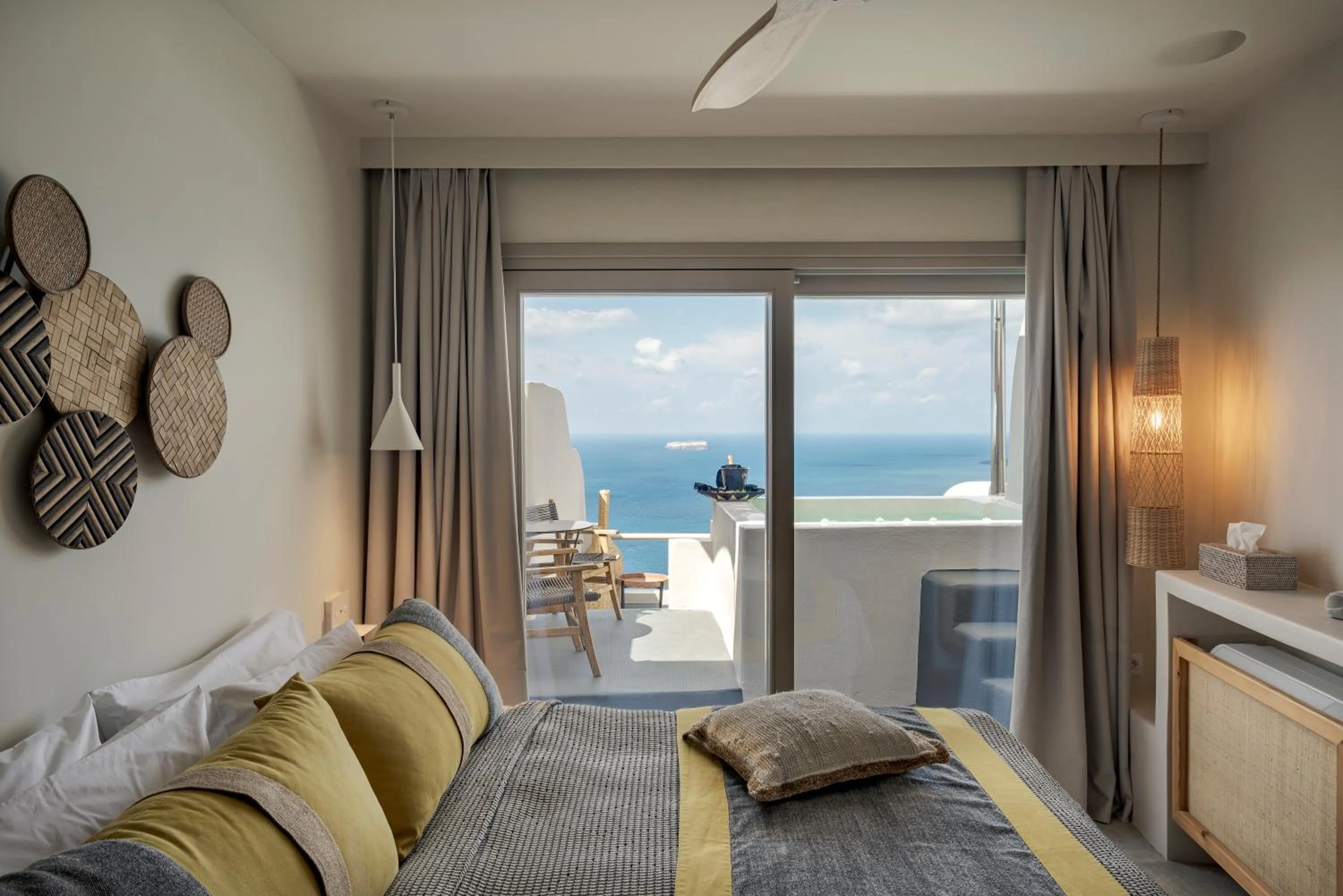 Bedroom, Bed in Grand View - Megalochori Santorini