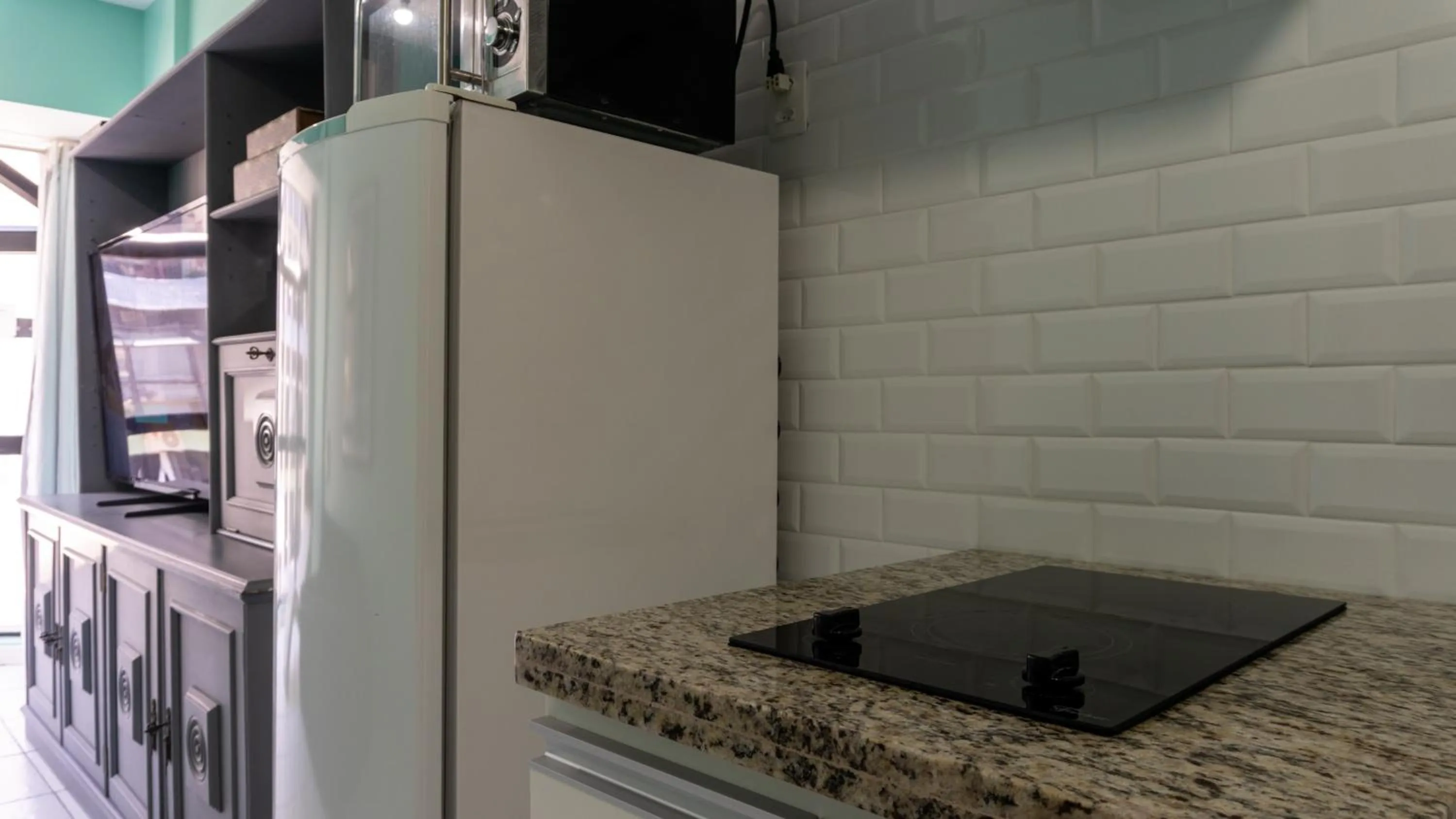 Kitchen or kitchenette in Duplex charmoso - Ótima localização