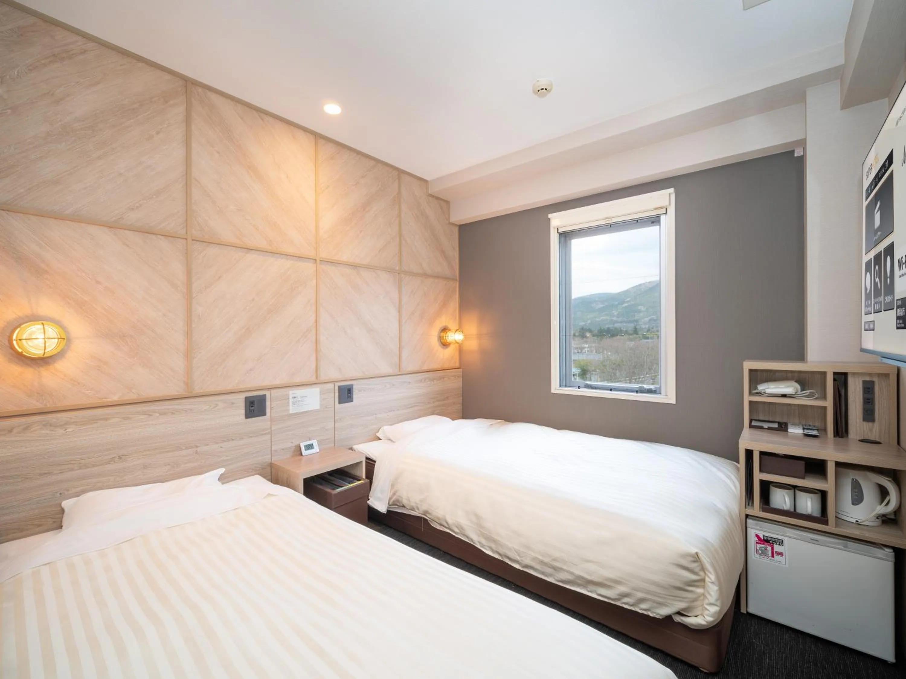 Bed in Super Hotel Gotemba 1