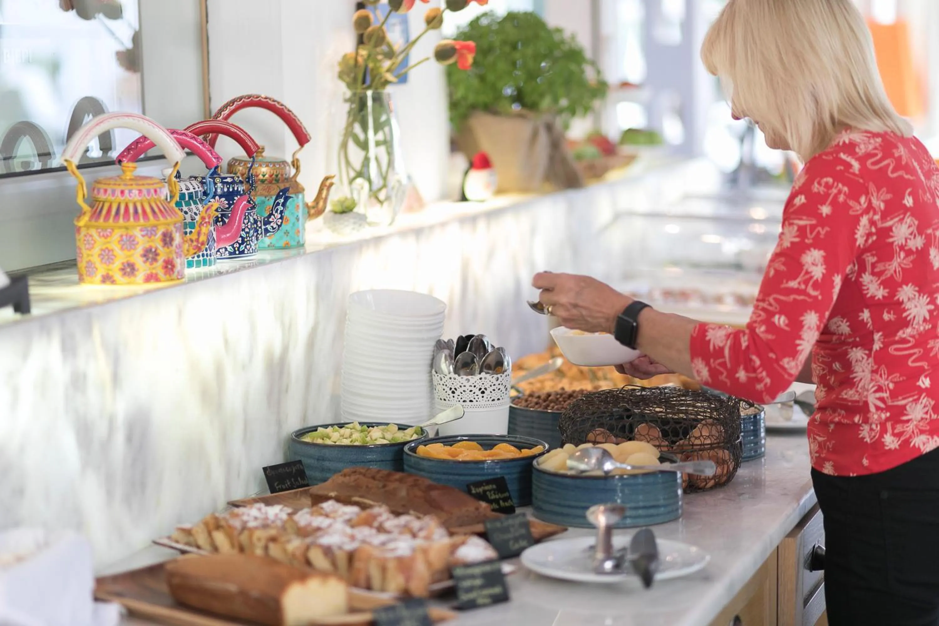 Buffet breakfast in Mandraki Village Boutique Hotel