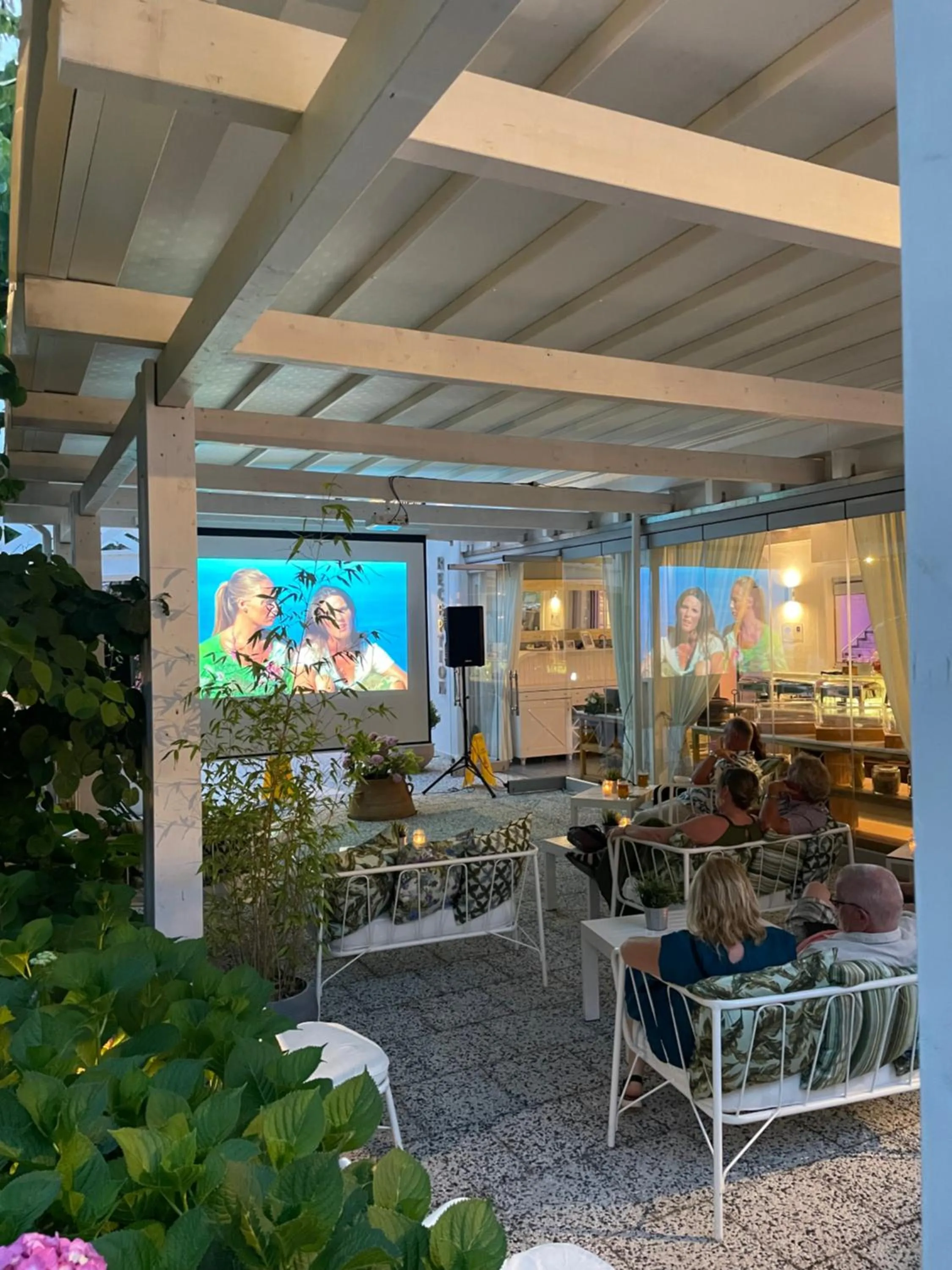 Seating area in Mandraki Village Boutique Hotel