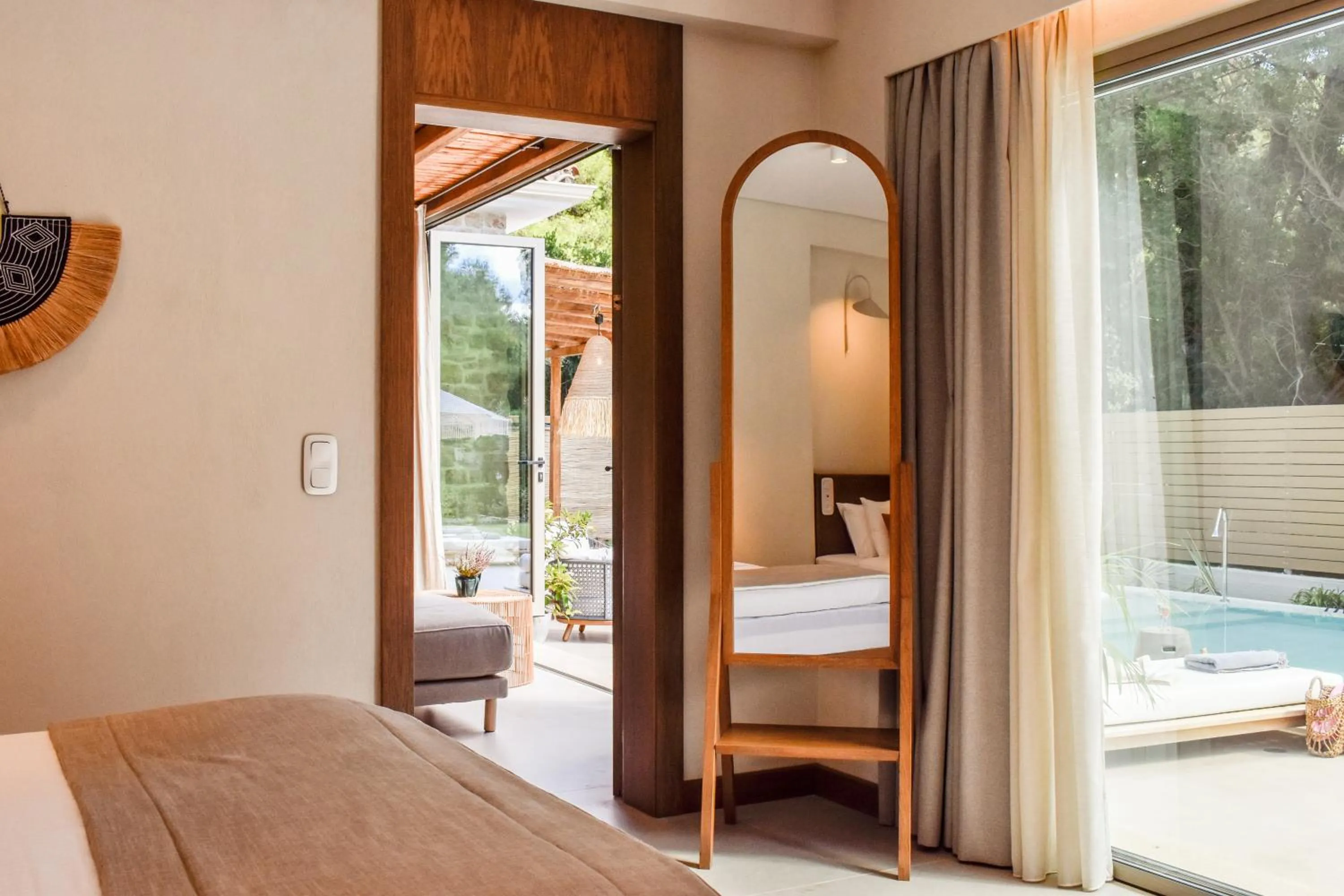 Bed in Mandraki Village Boutique Hotel