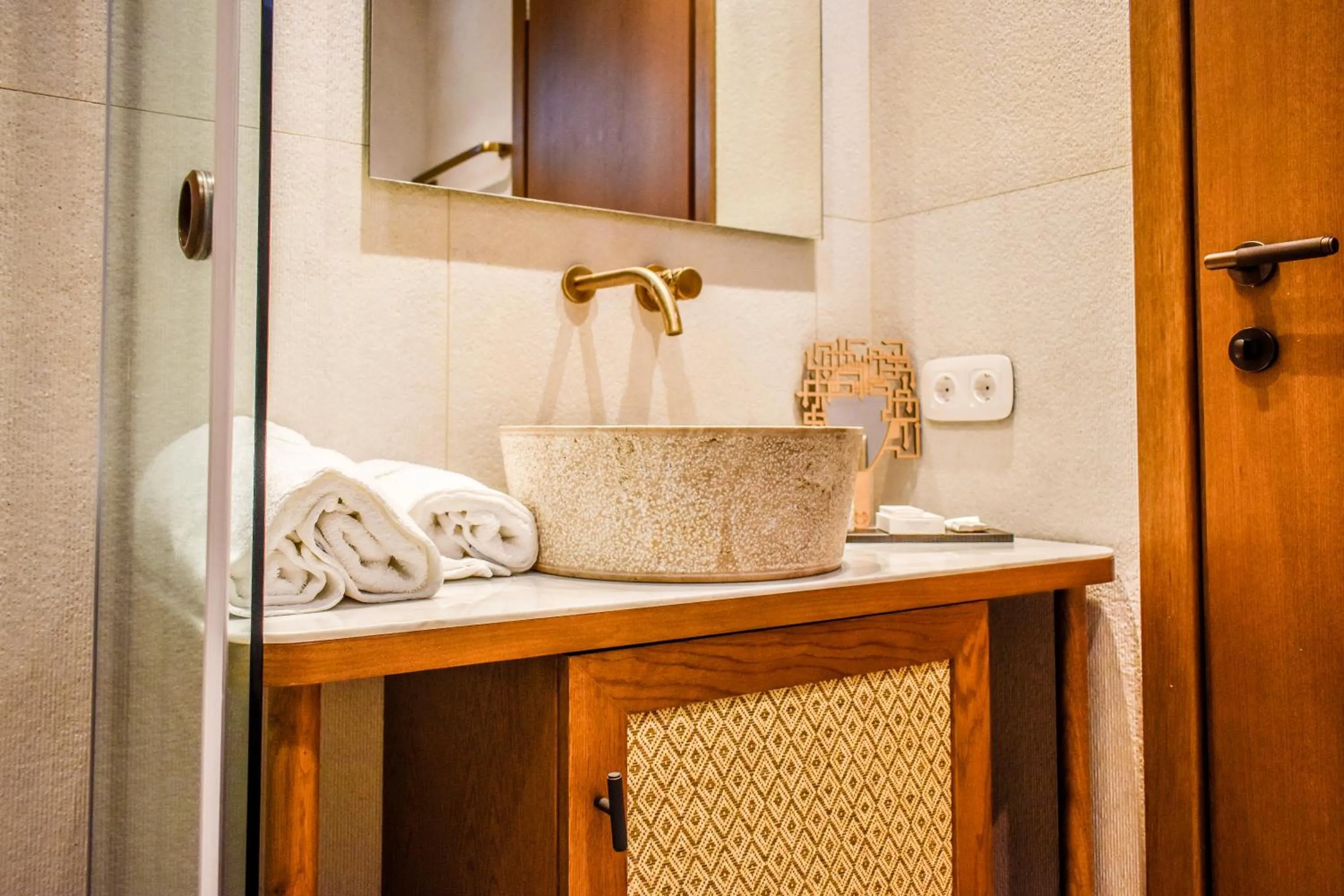 Bathroom in Mandraki Village Boutique Hotel