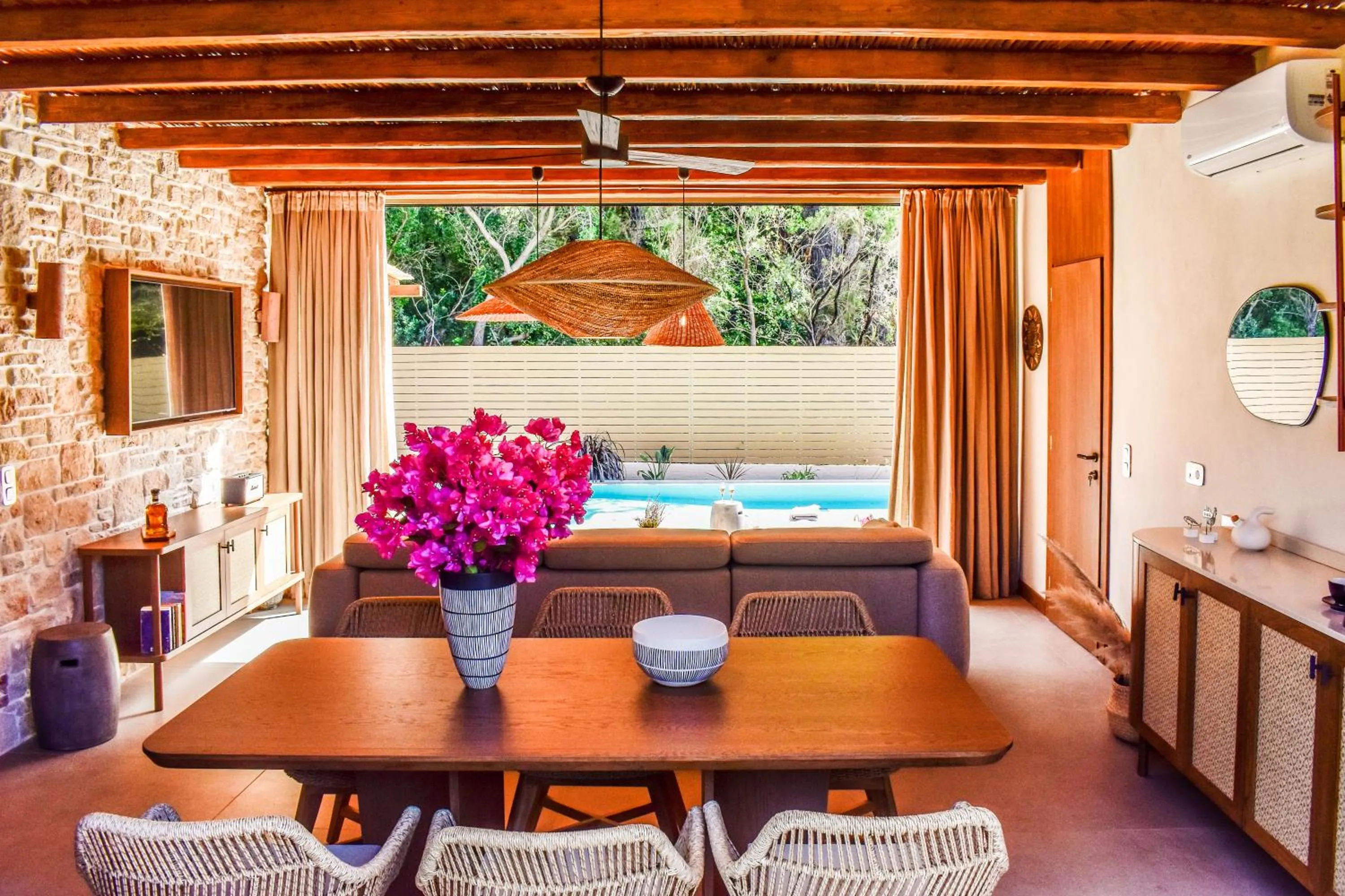 Seating area in Mandraki Village Boutique Hotel