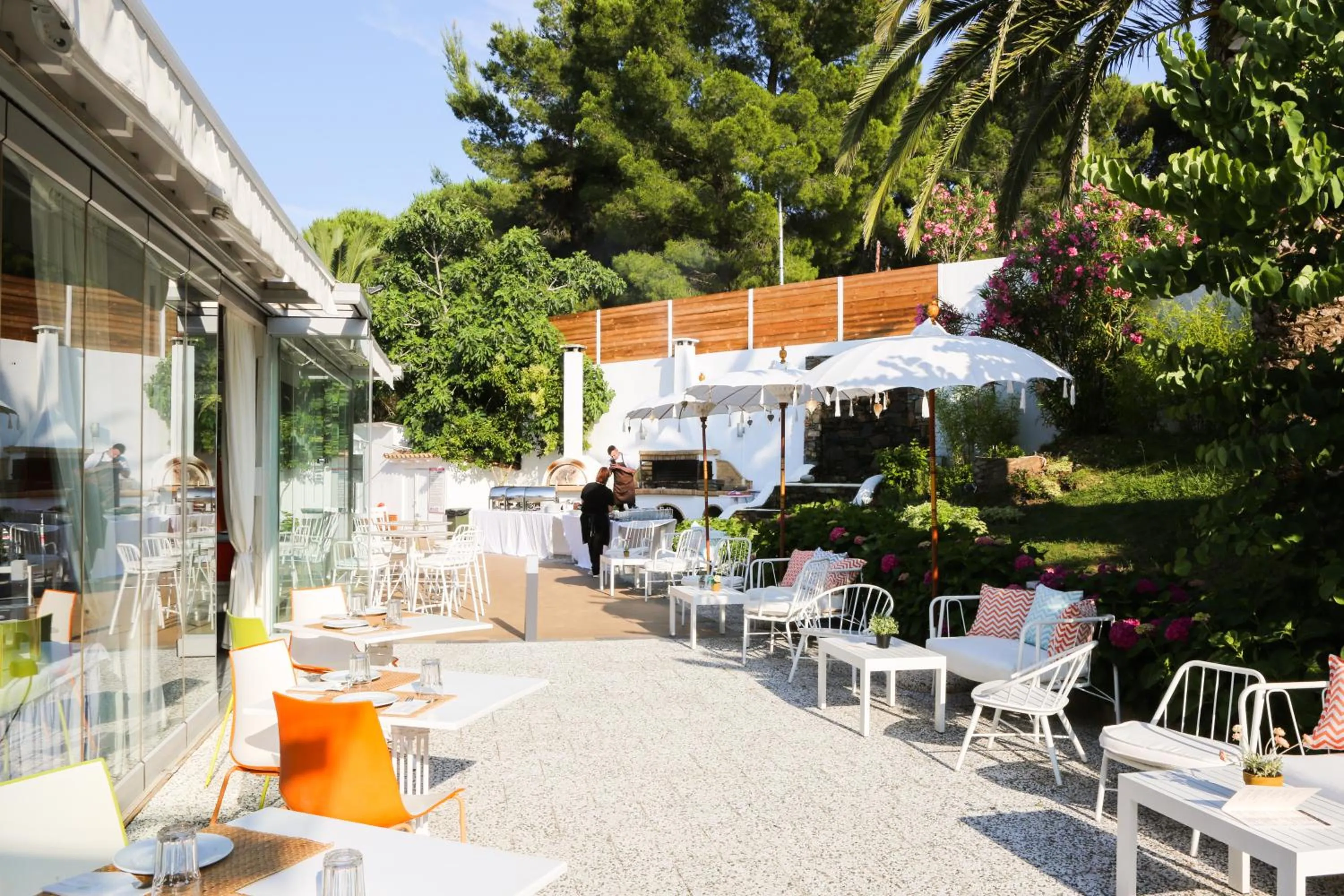 Patio in Mandraki Village Boutique Hotel