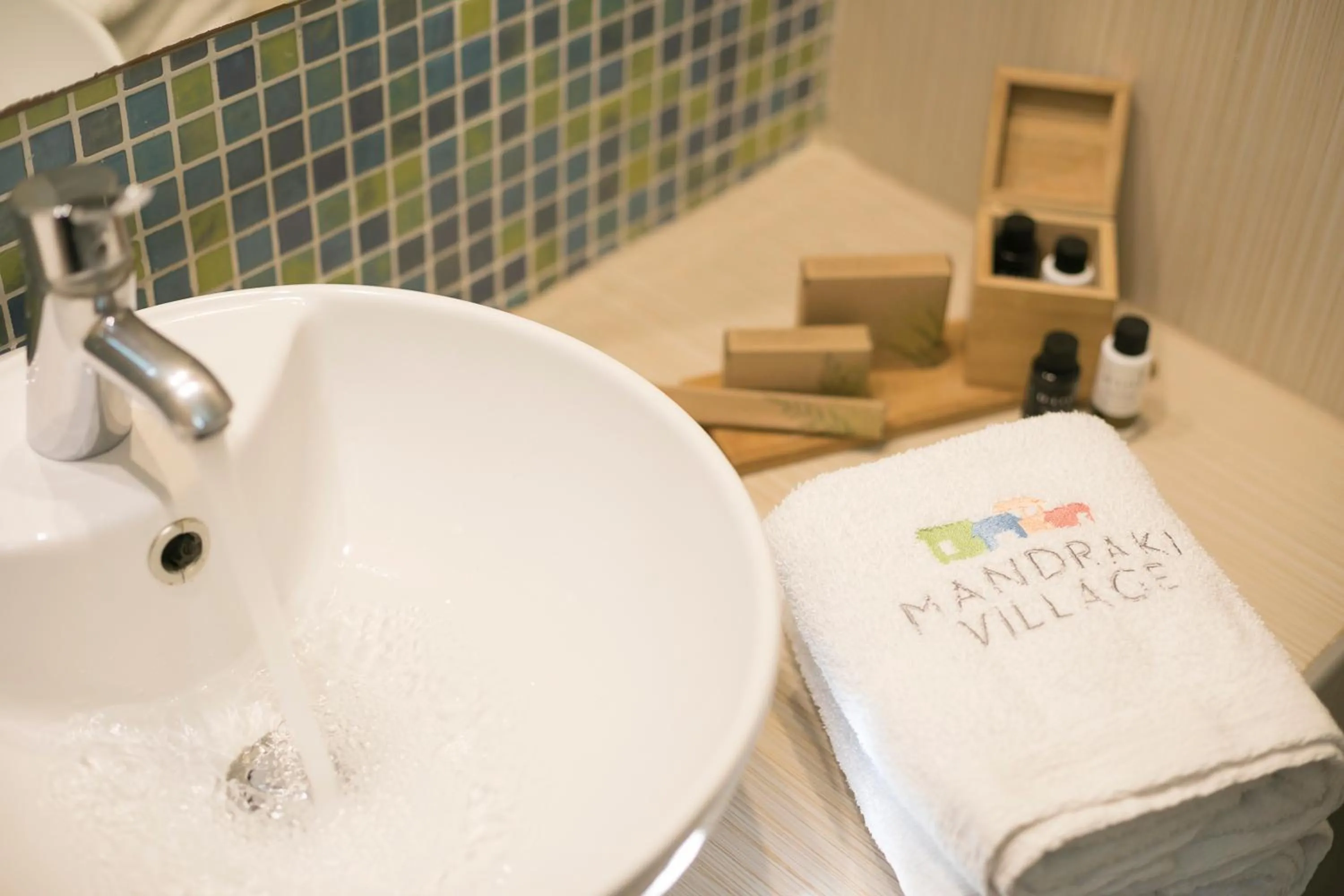 Bathroom in Mandraki Village Boutique Hotel