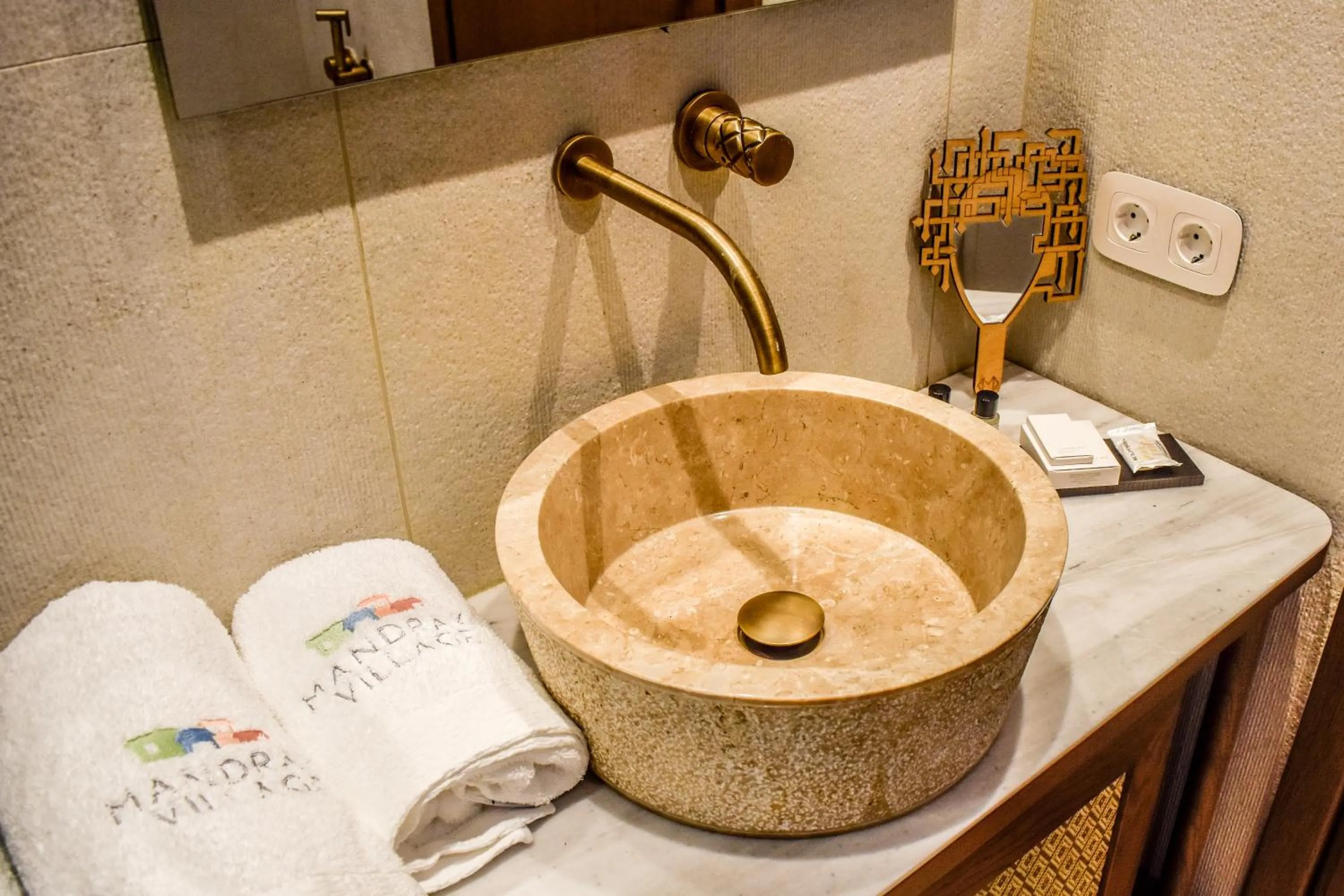 Bathroom in Mandraki Village Boutique Hotel