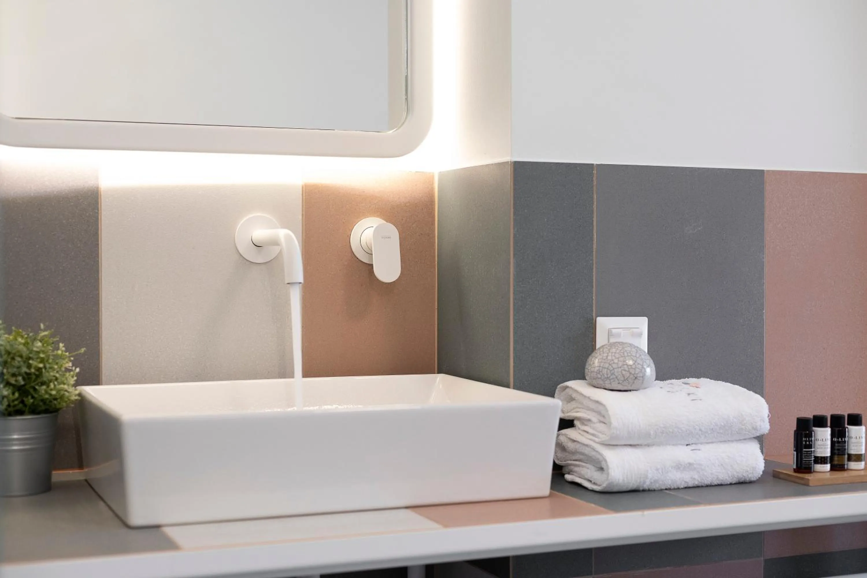 Bathroom in Mandraki Village Boutique Hotel