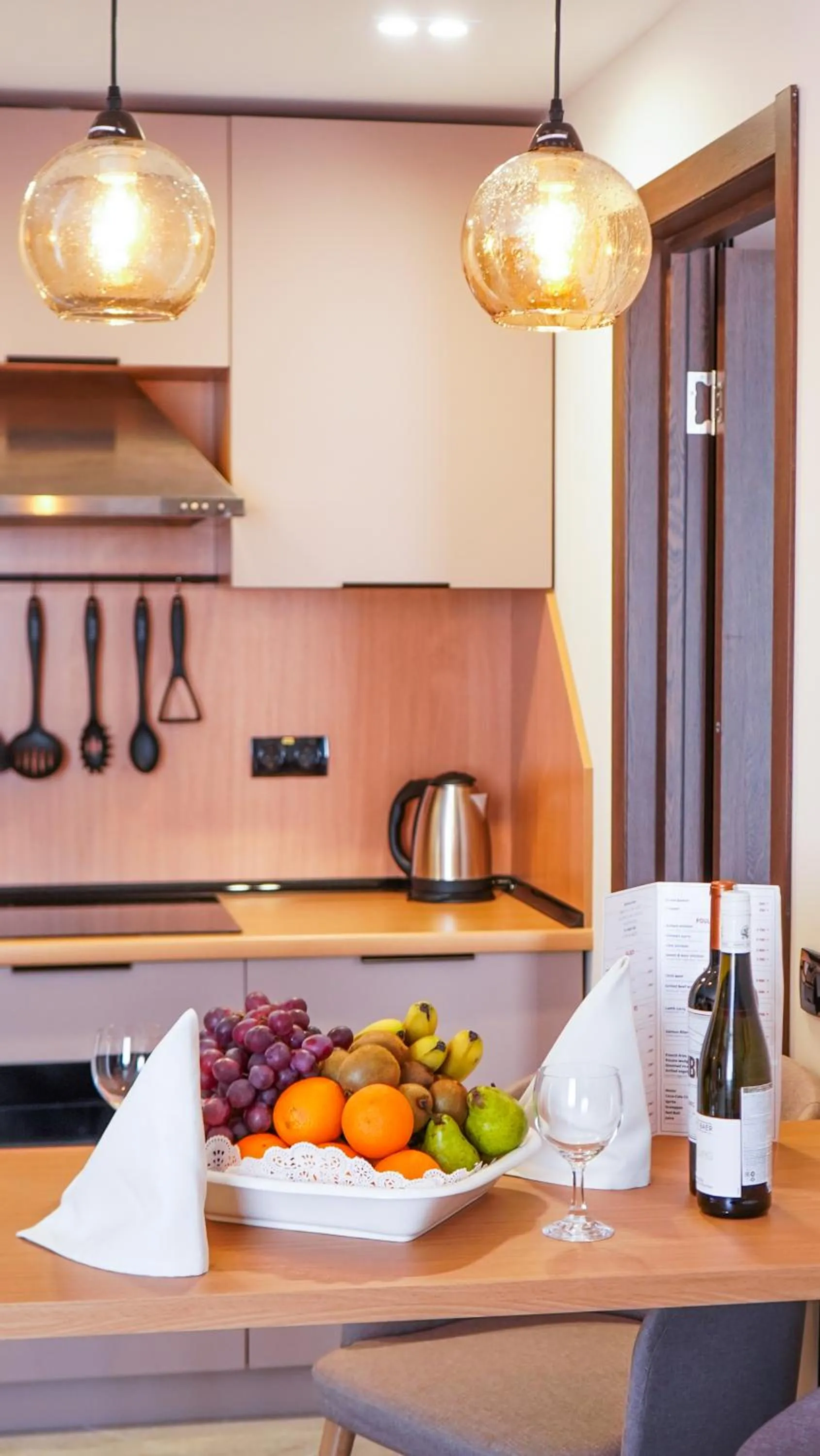 Kitchen or kitchenette in Chagala Residence Atyrau