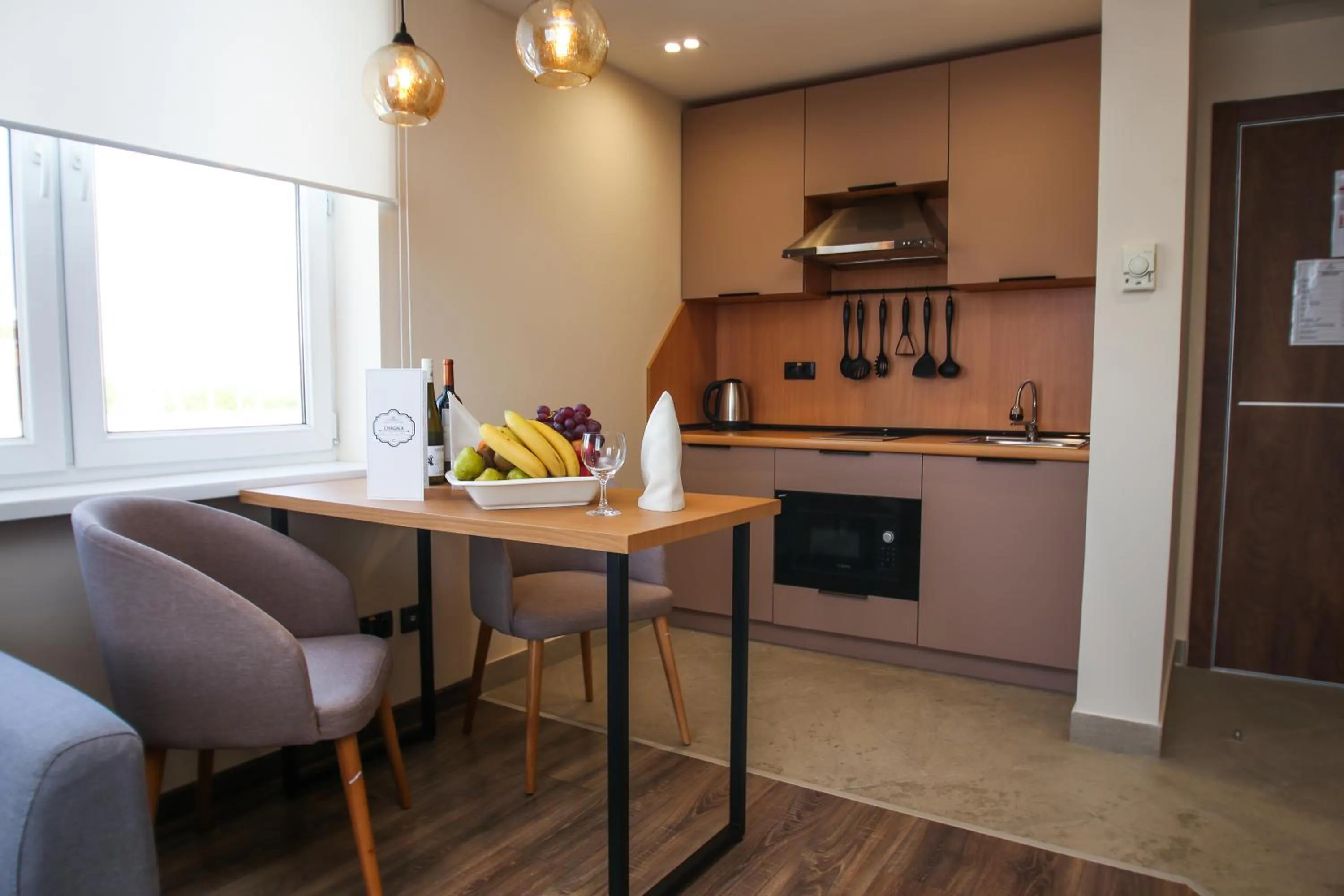 Kitchen or kitchenette in Chagala Residence Atyrau