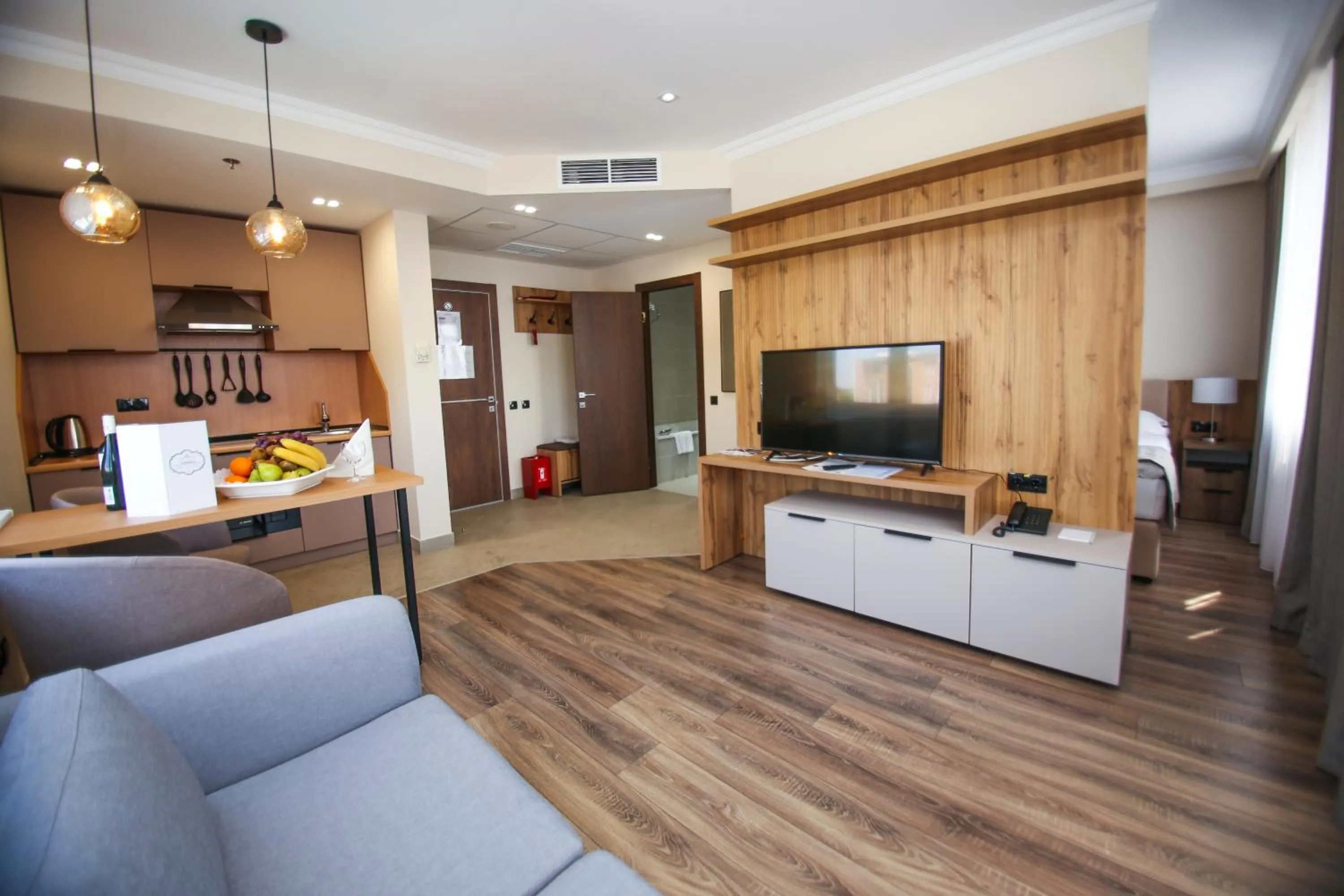 Communal lounge/ TV room in Chagala Residence Atyrau