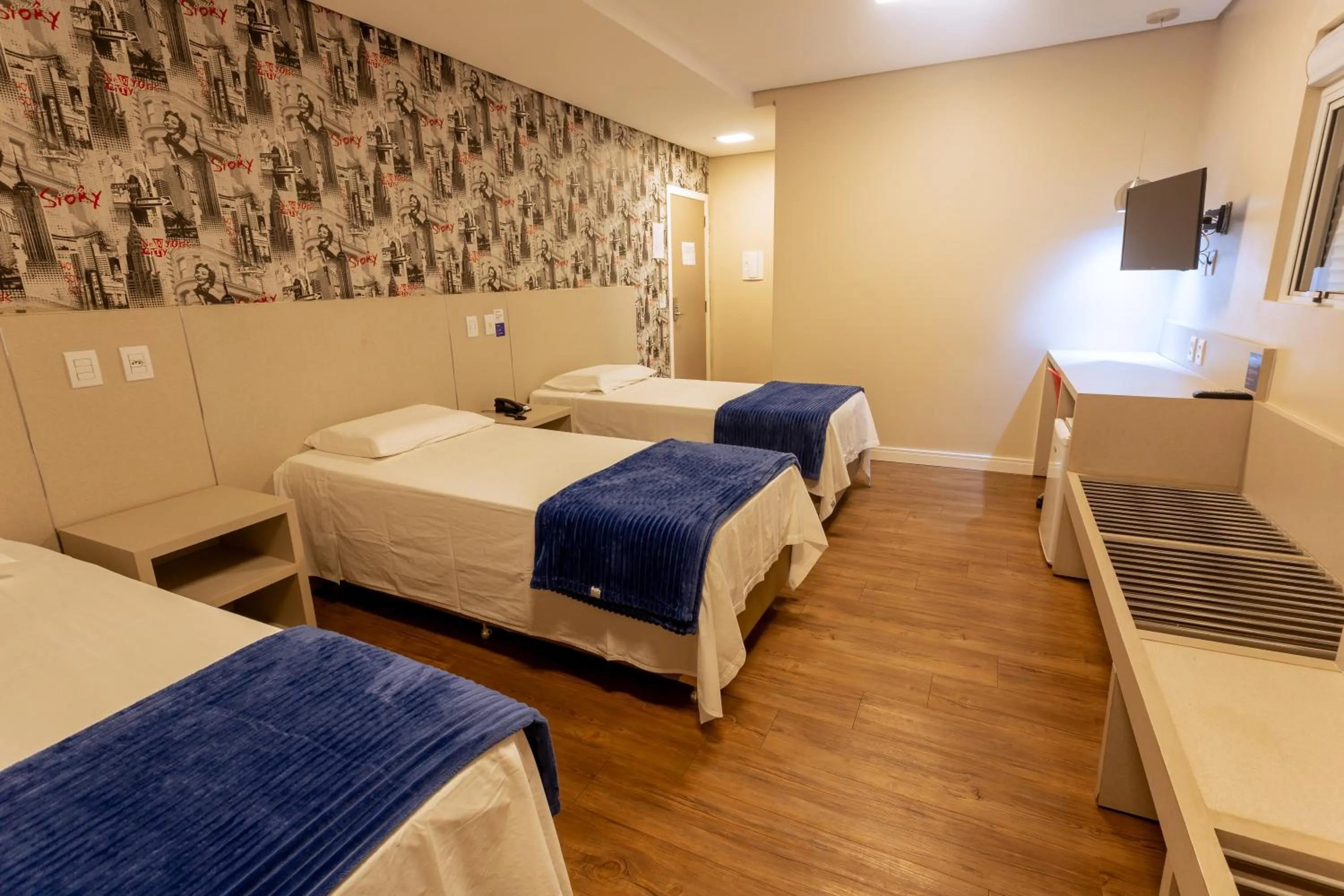 Bedroom, Bed in Hiber Hotel - Acesso a Chapecó