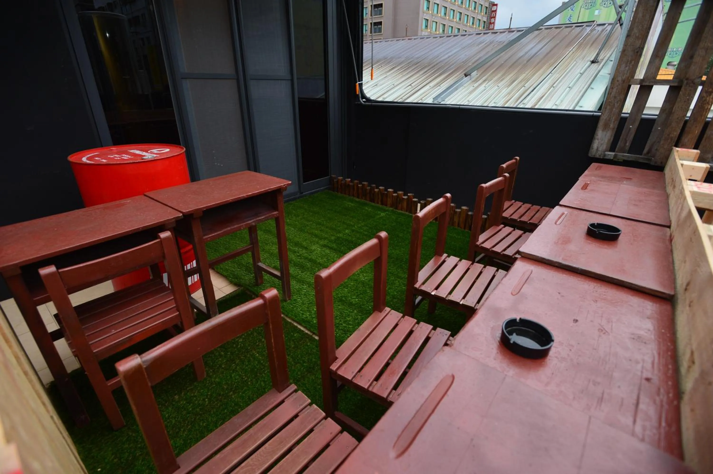 Decorative detail in Just Walk Backpacker Hostel