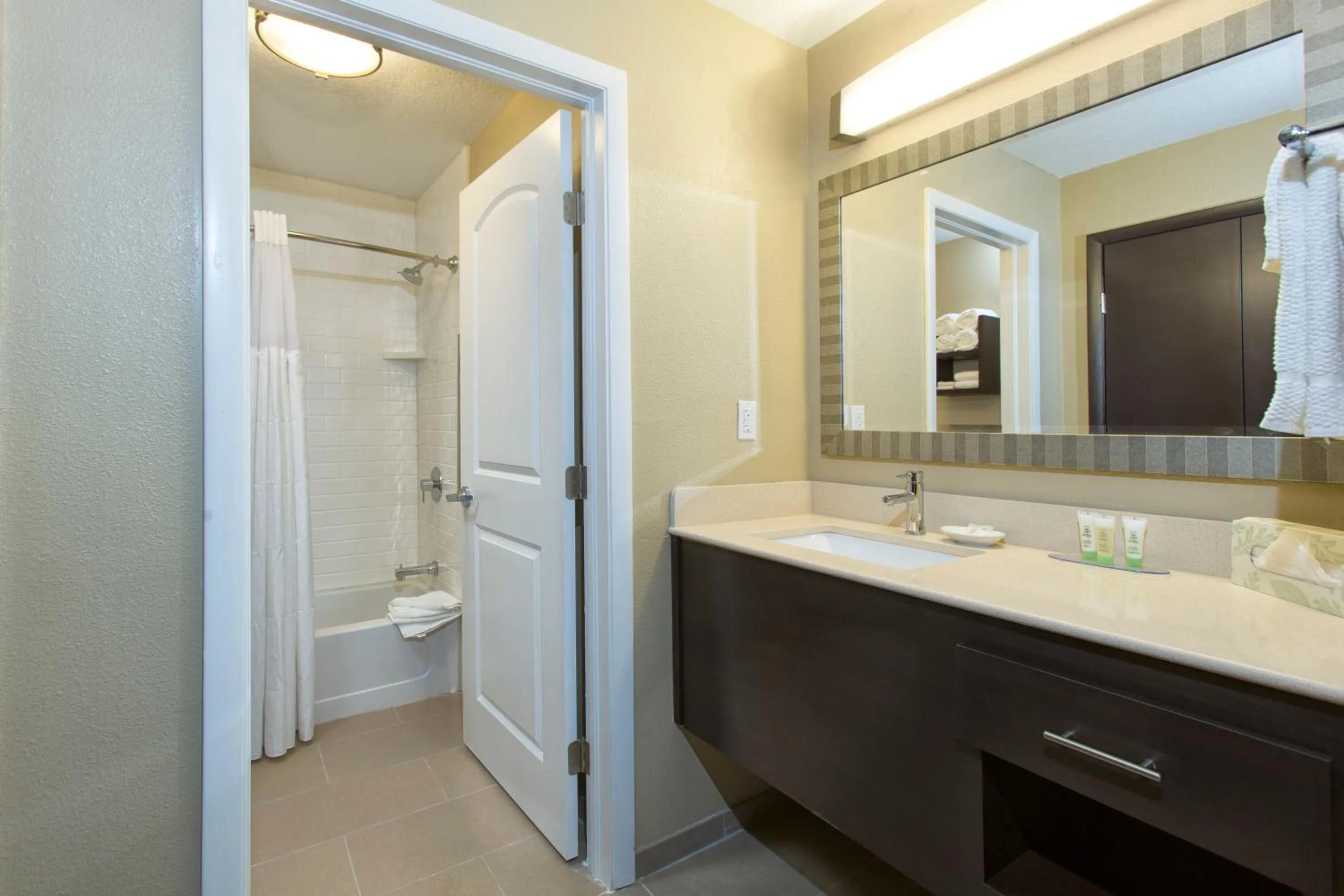 Bathroom in Staybridge Suites Orlando at SeaWorld by IHG - Free Breakfast & Shuttle to SeaWorld Parks