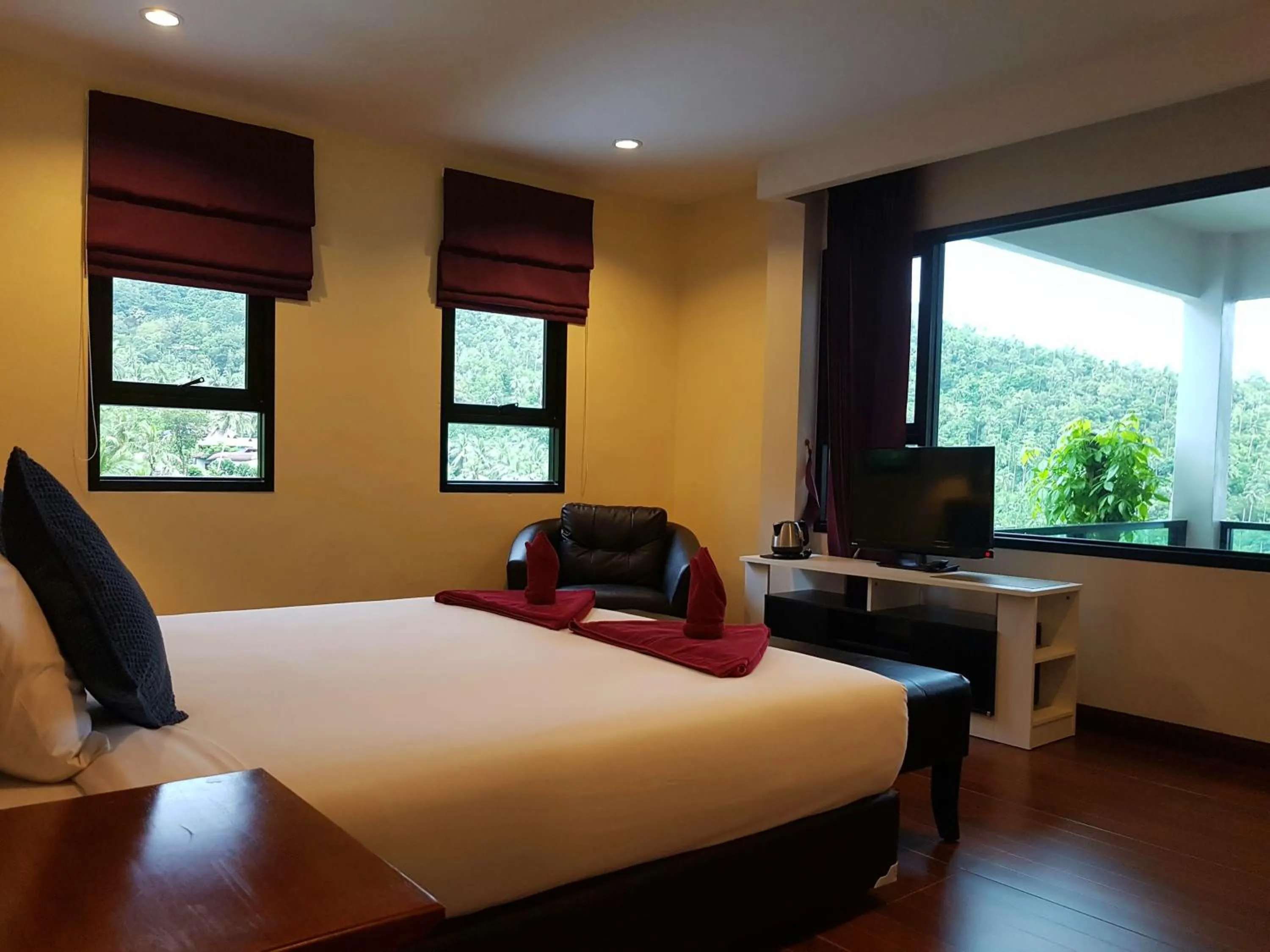 Bed in Balcony Villa