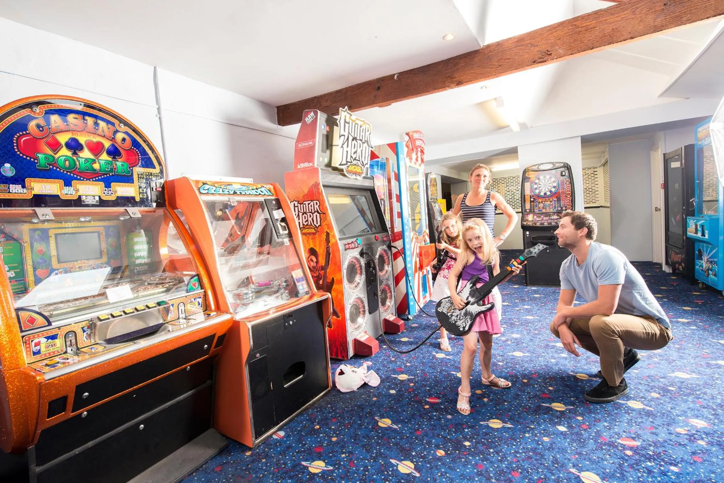 children in Widemouth Bay Caravan Park