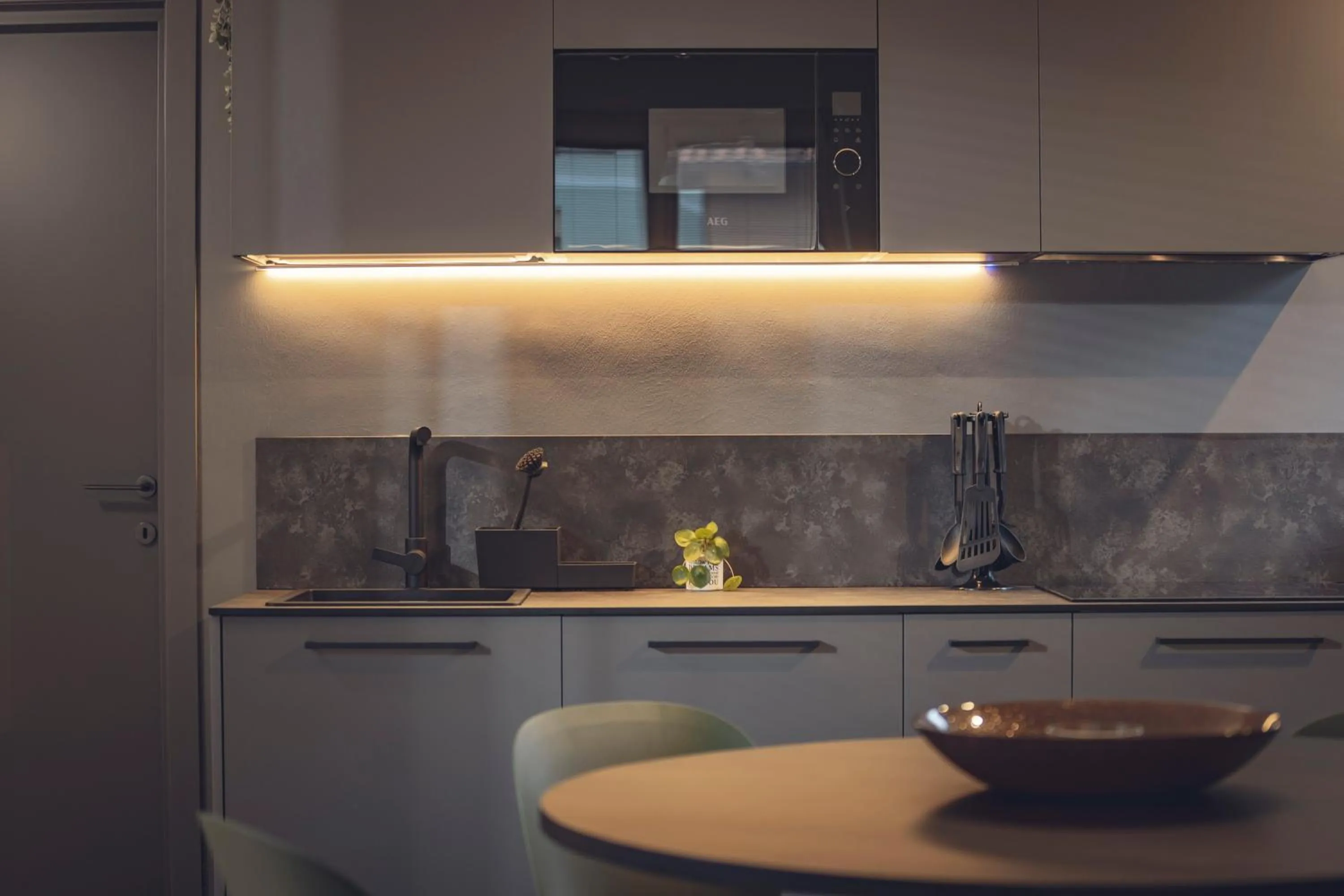 Kitchen or kitchenette in Boutique Hotel Villa Alberta