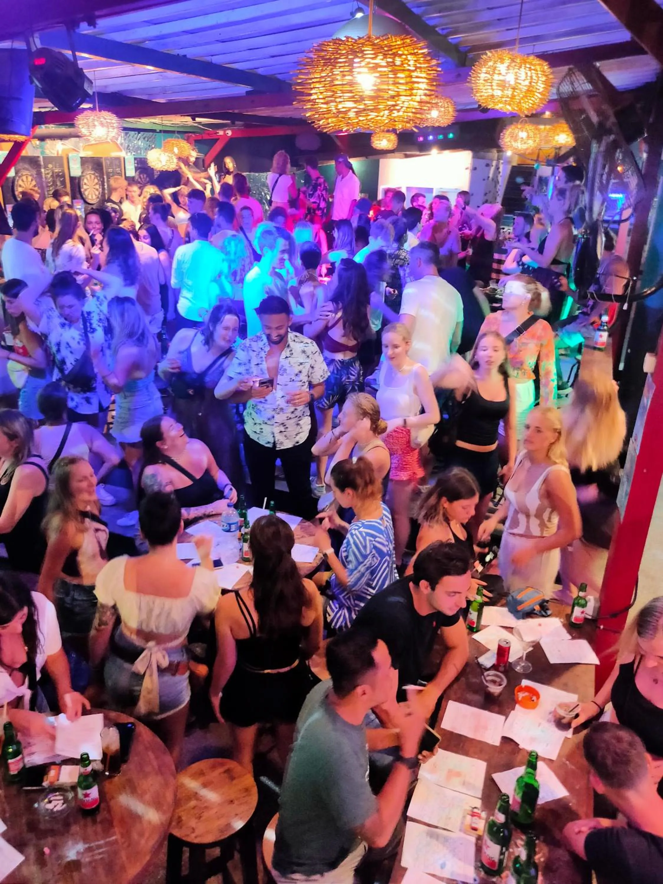 People in Gili Beach Bum Hostel