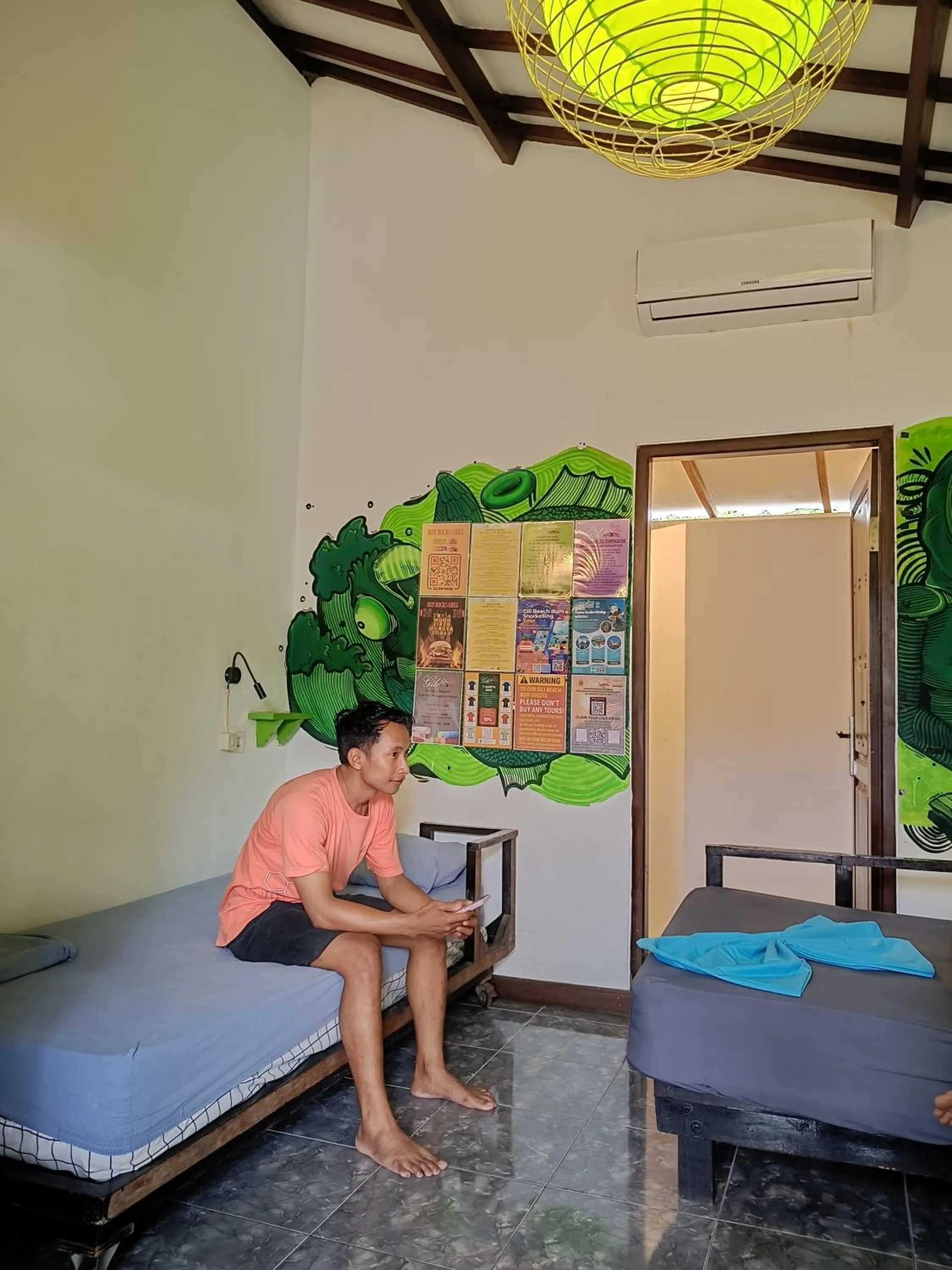 Bed in Gili Beach Bum Hostel