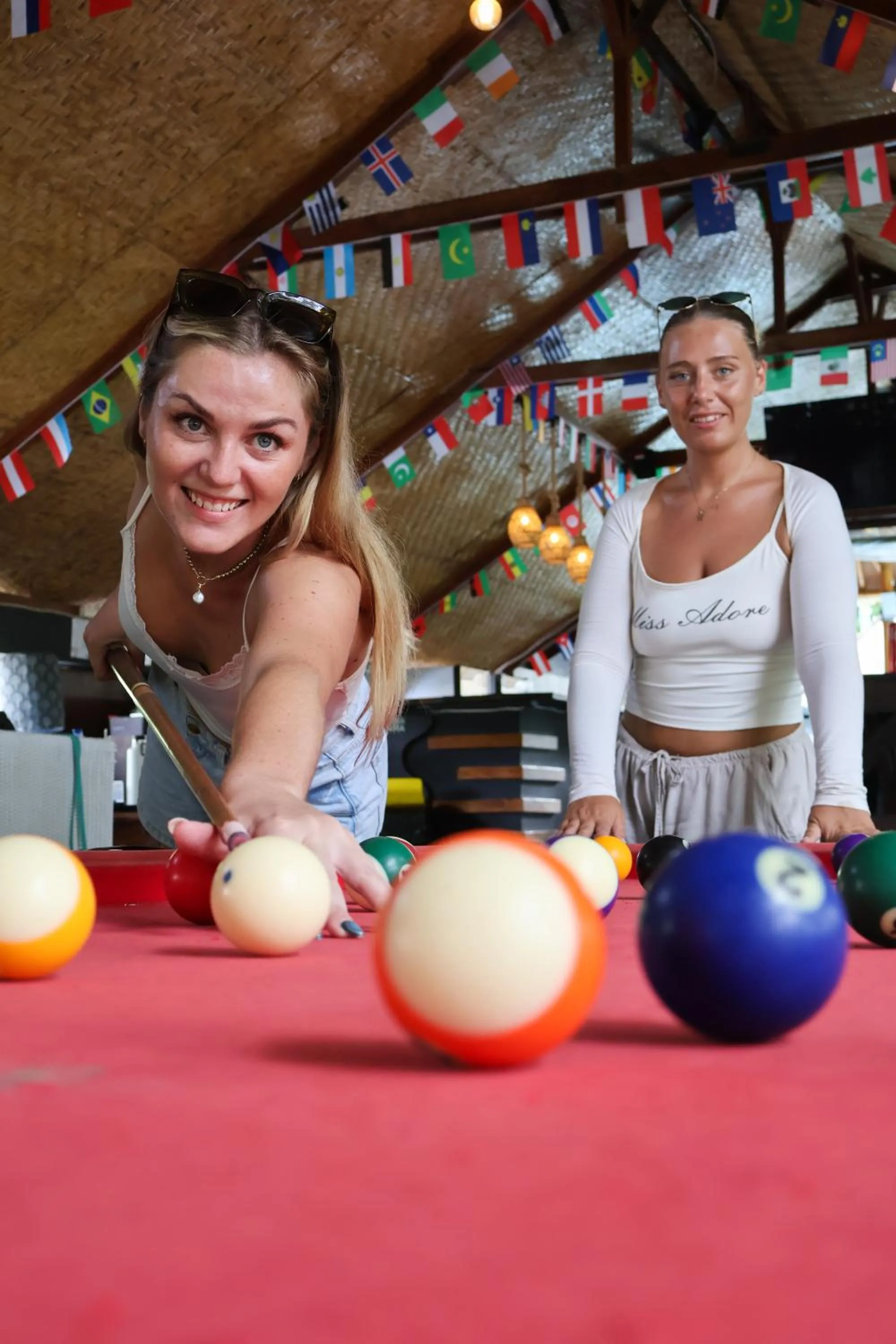 Billiard in Gili Beach Bum Hostel