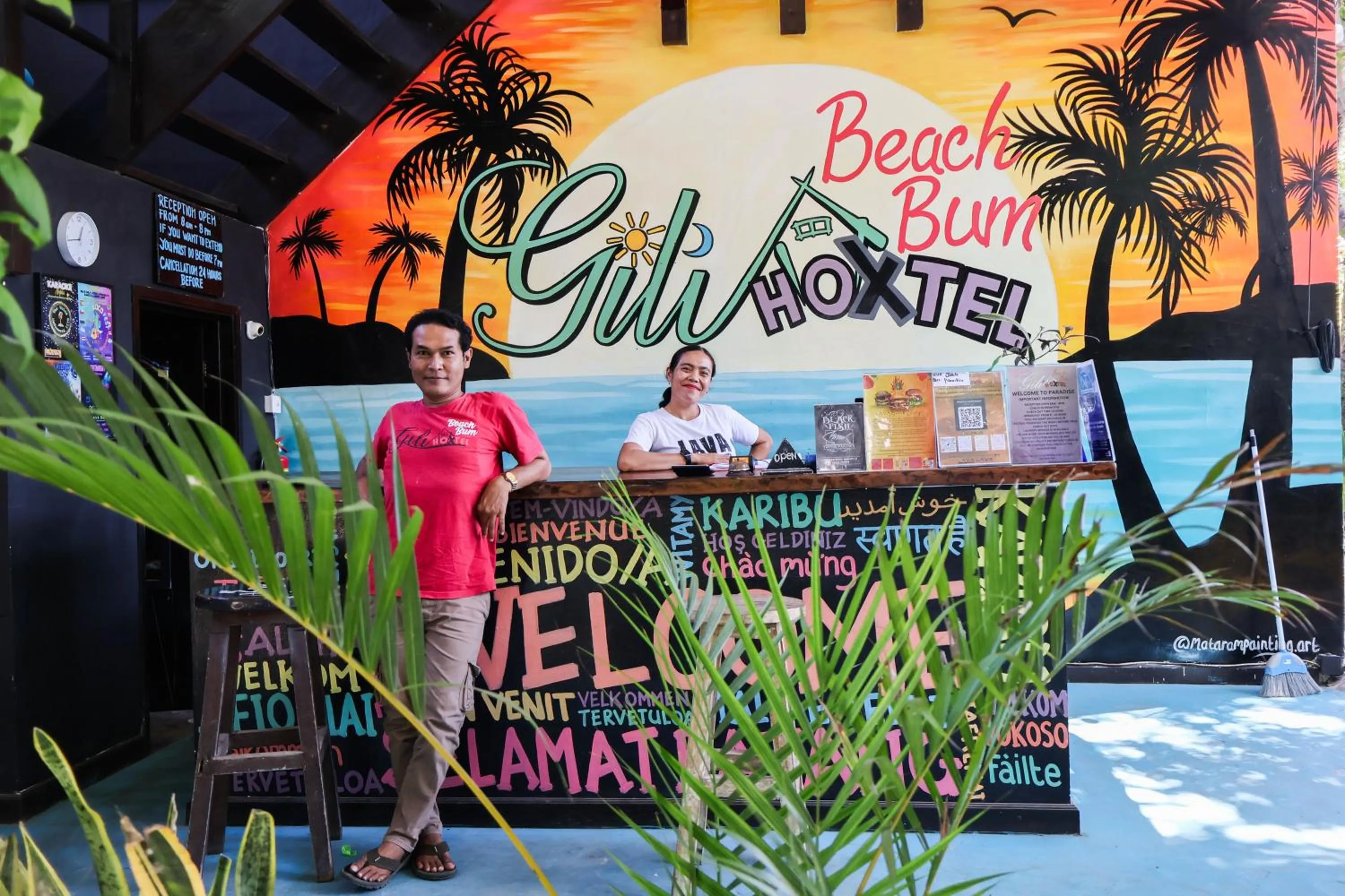 Property building in Gili Beach Bum Hostel