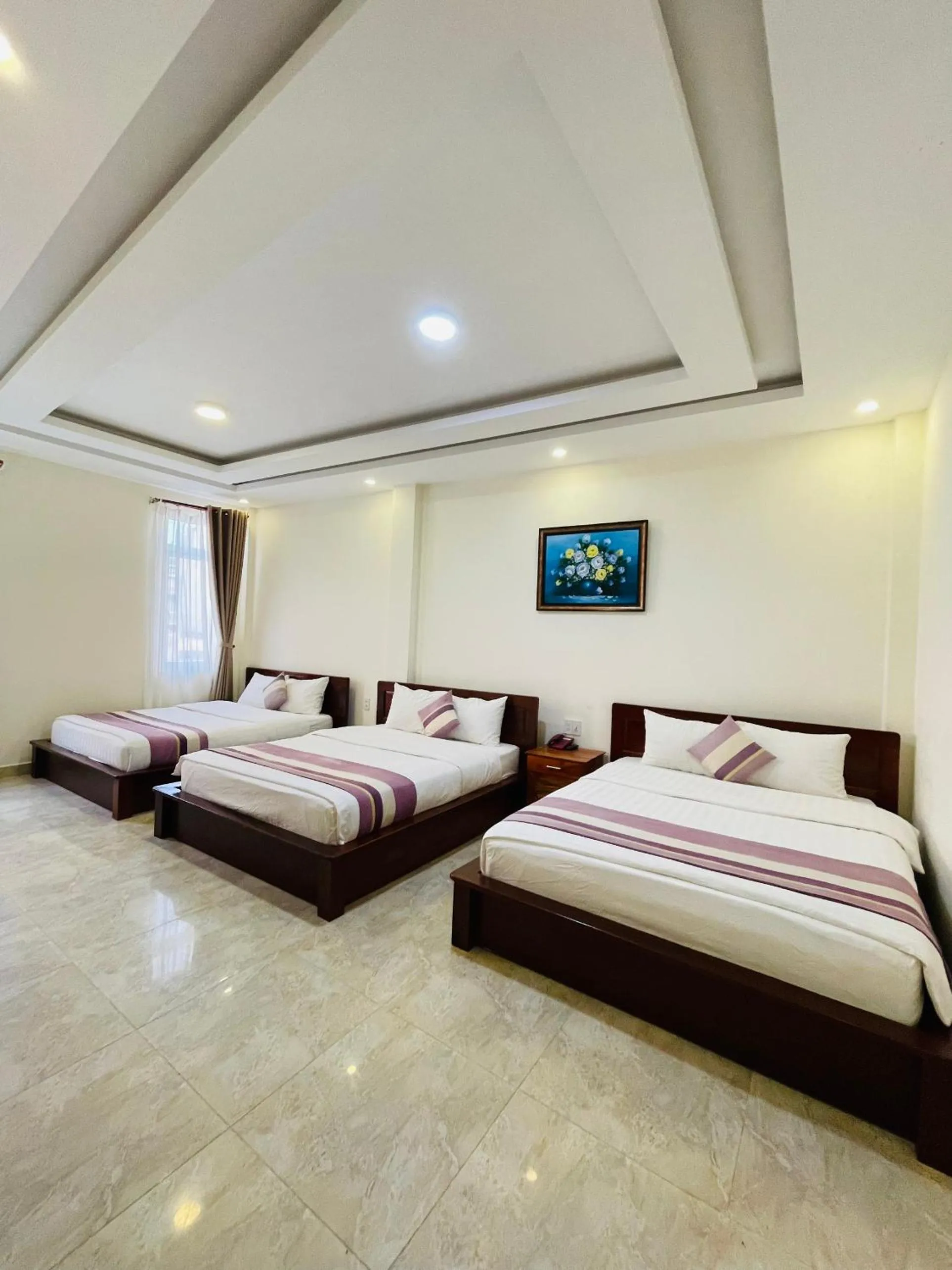 Bed in Hoang Quan Hotel