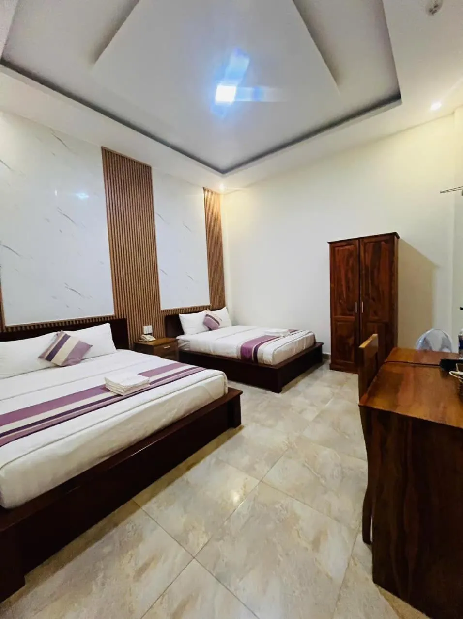 Bed in Hoang Quan Hotel