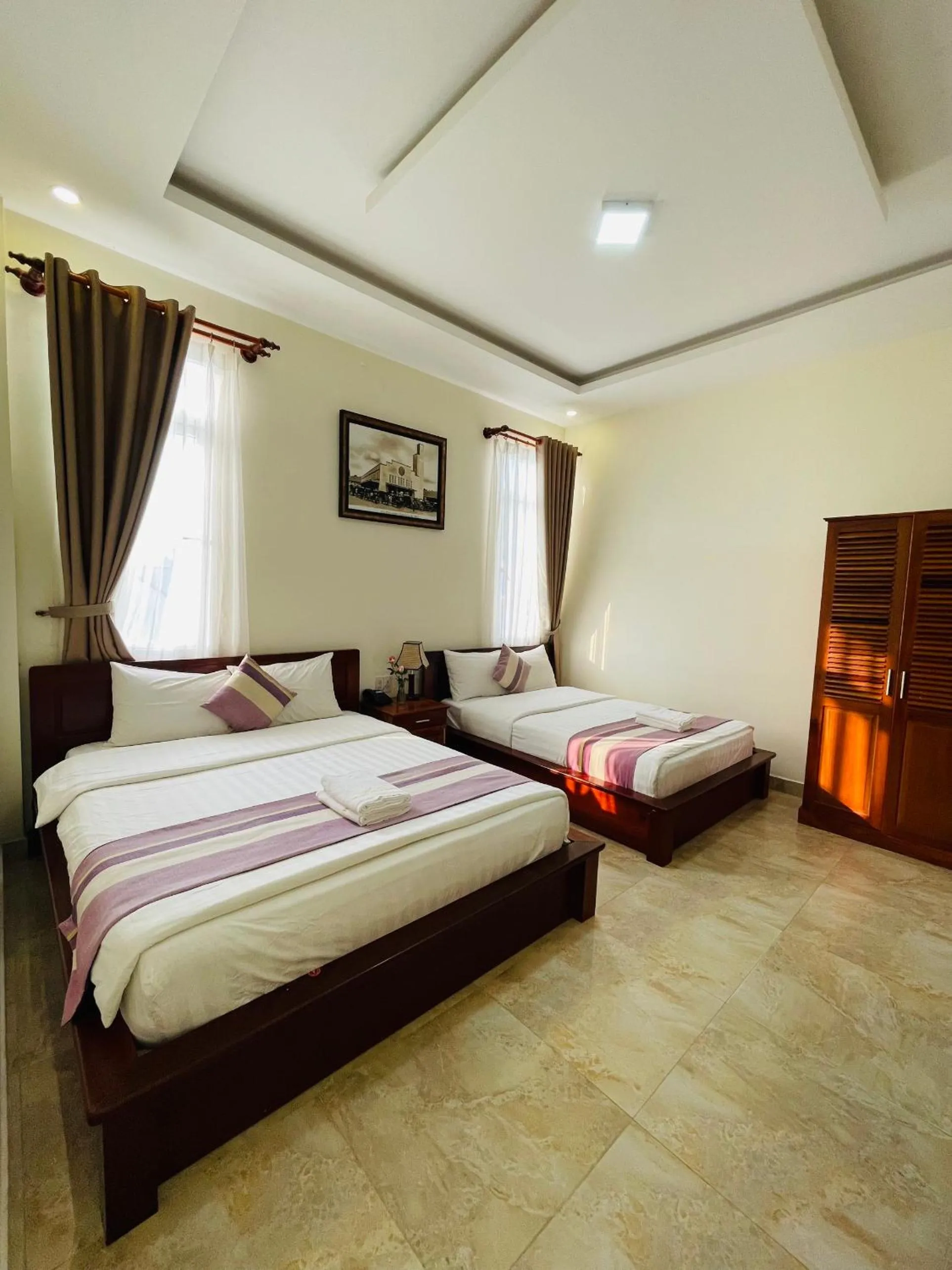 Bed in Hoang Quan Hotel