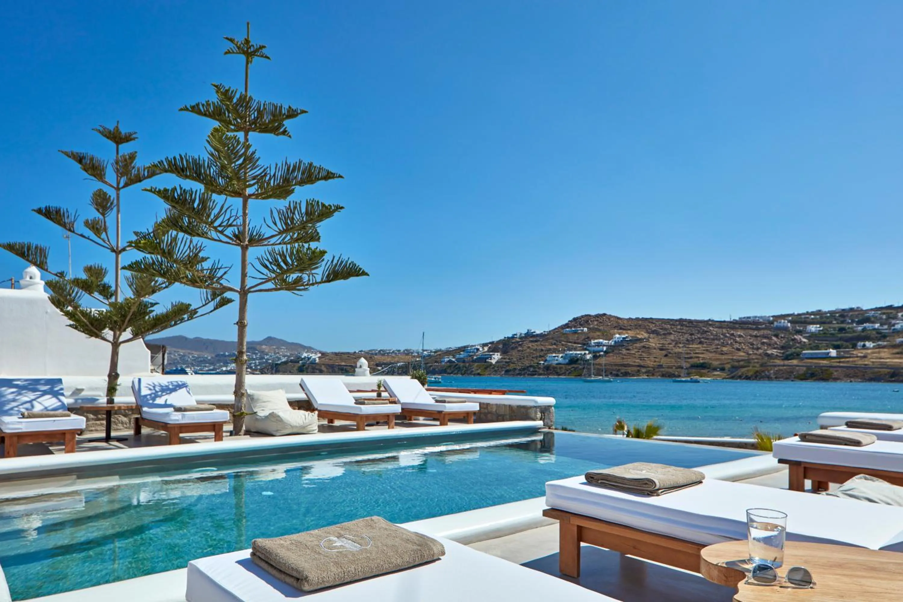 Swimming pool in Mykonos Waves Beach House & Suites