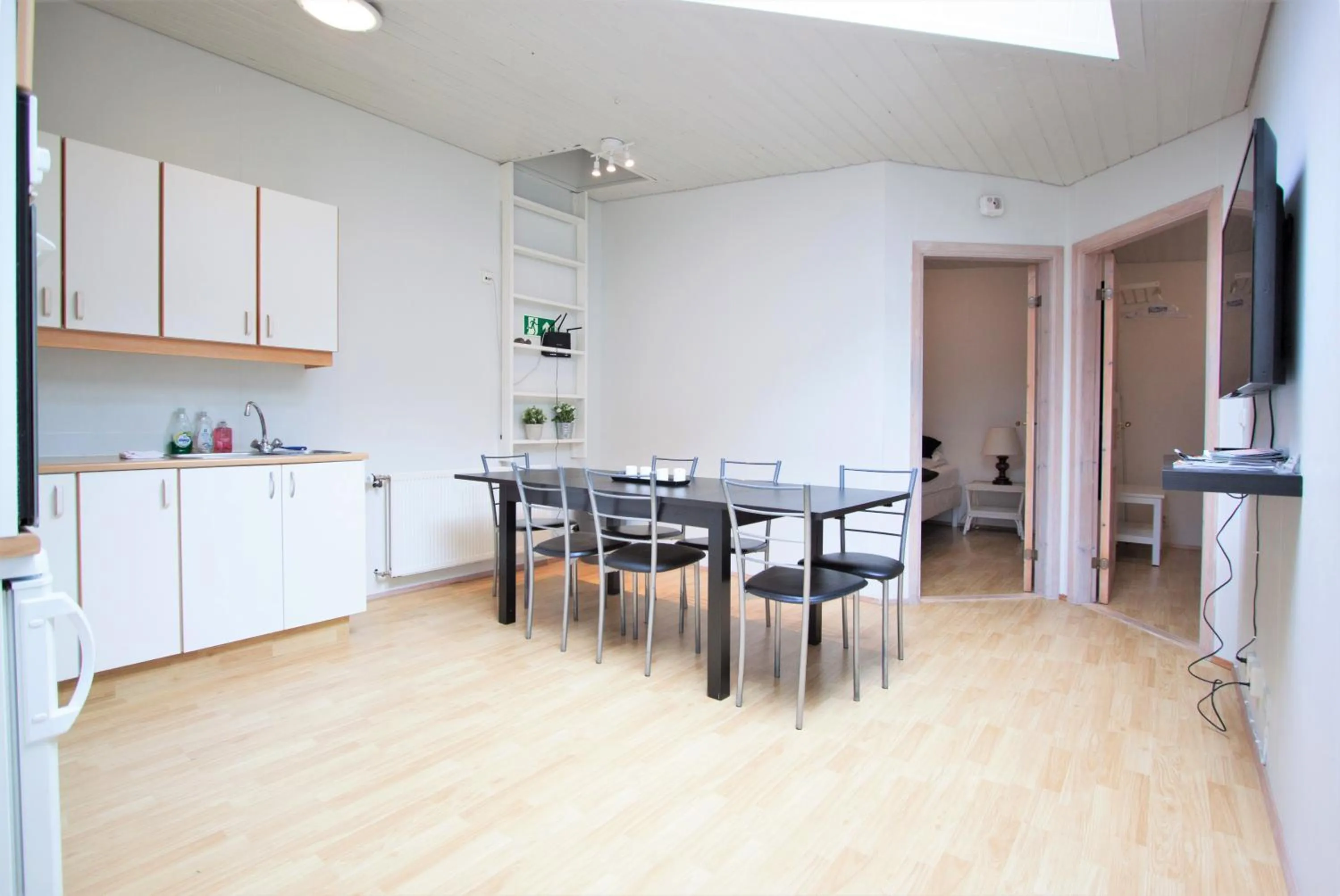 Kitchen or kitchenette in Odinn Reykjavik Odinsgata Apartments