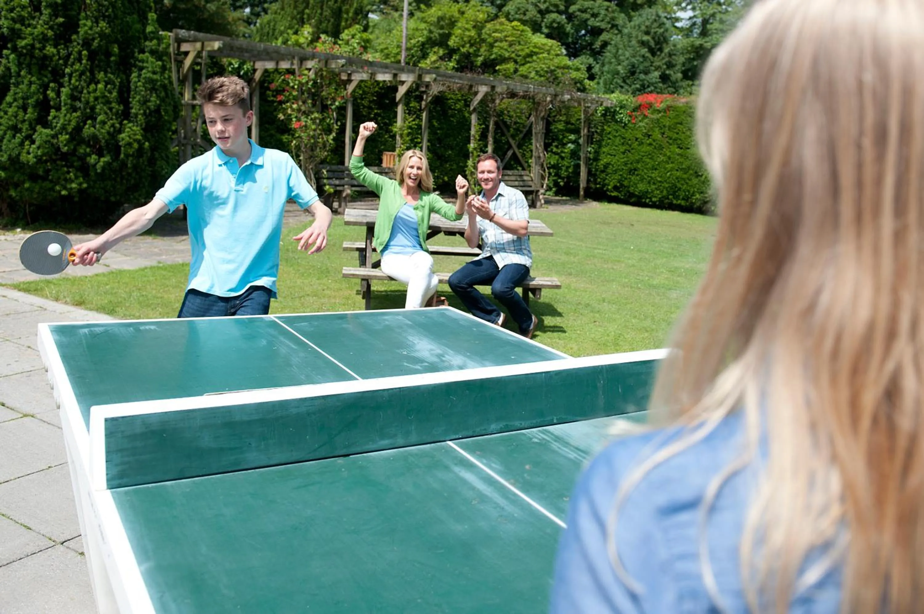 People in Trelawne Manor Holiday Park