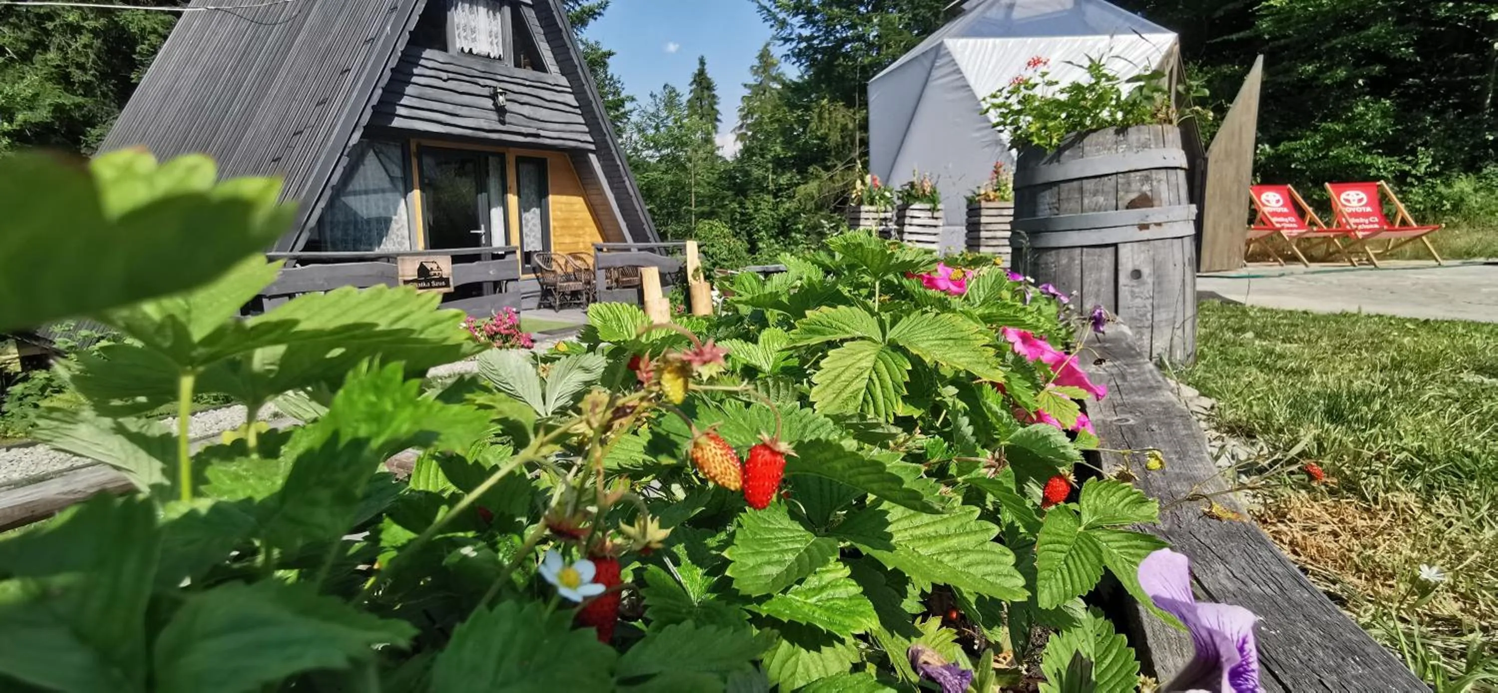 Property building in Osada pod Beskidem- chatki całoroczne