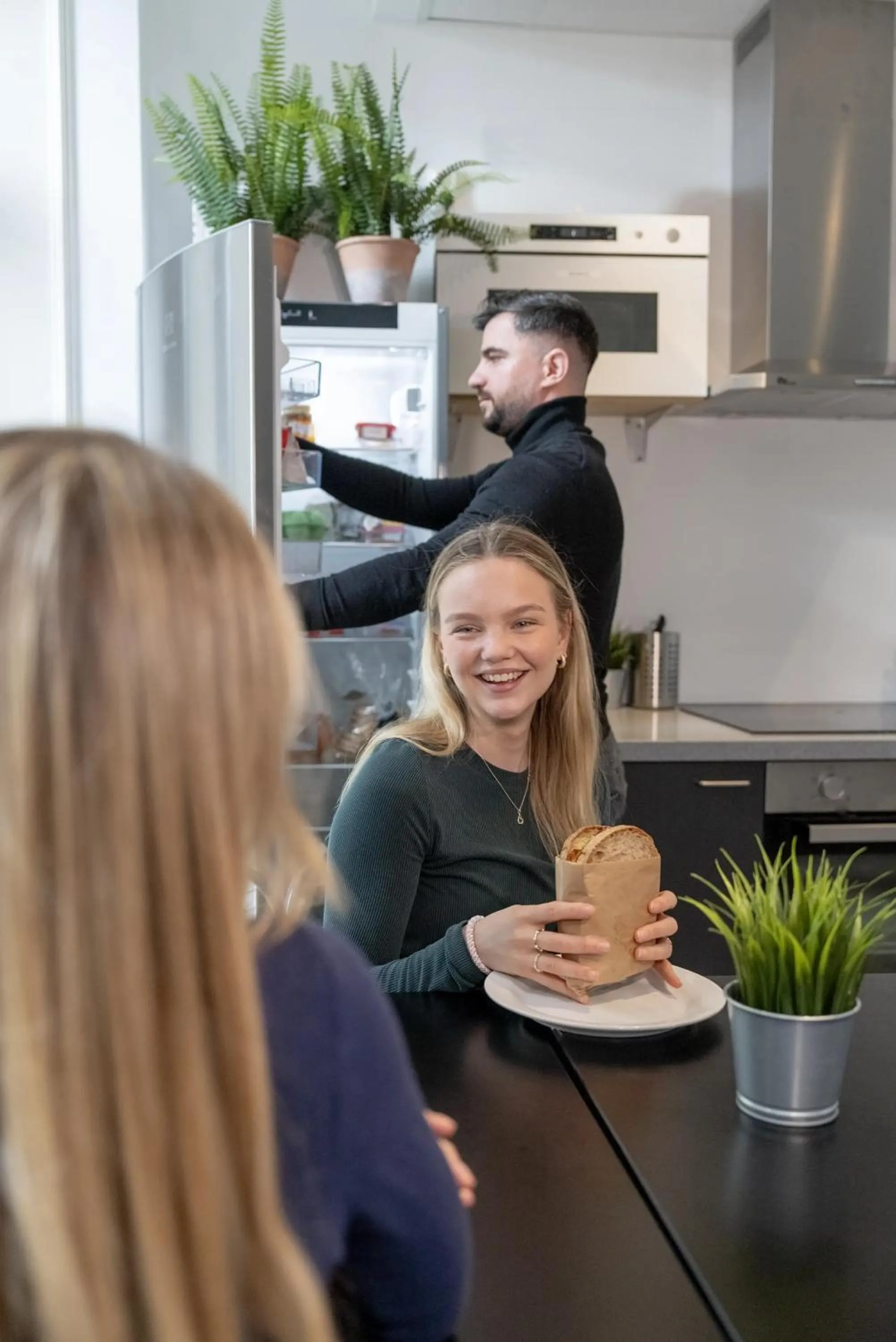Communal kitchen in Saga Hotel Oslo Central