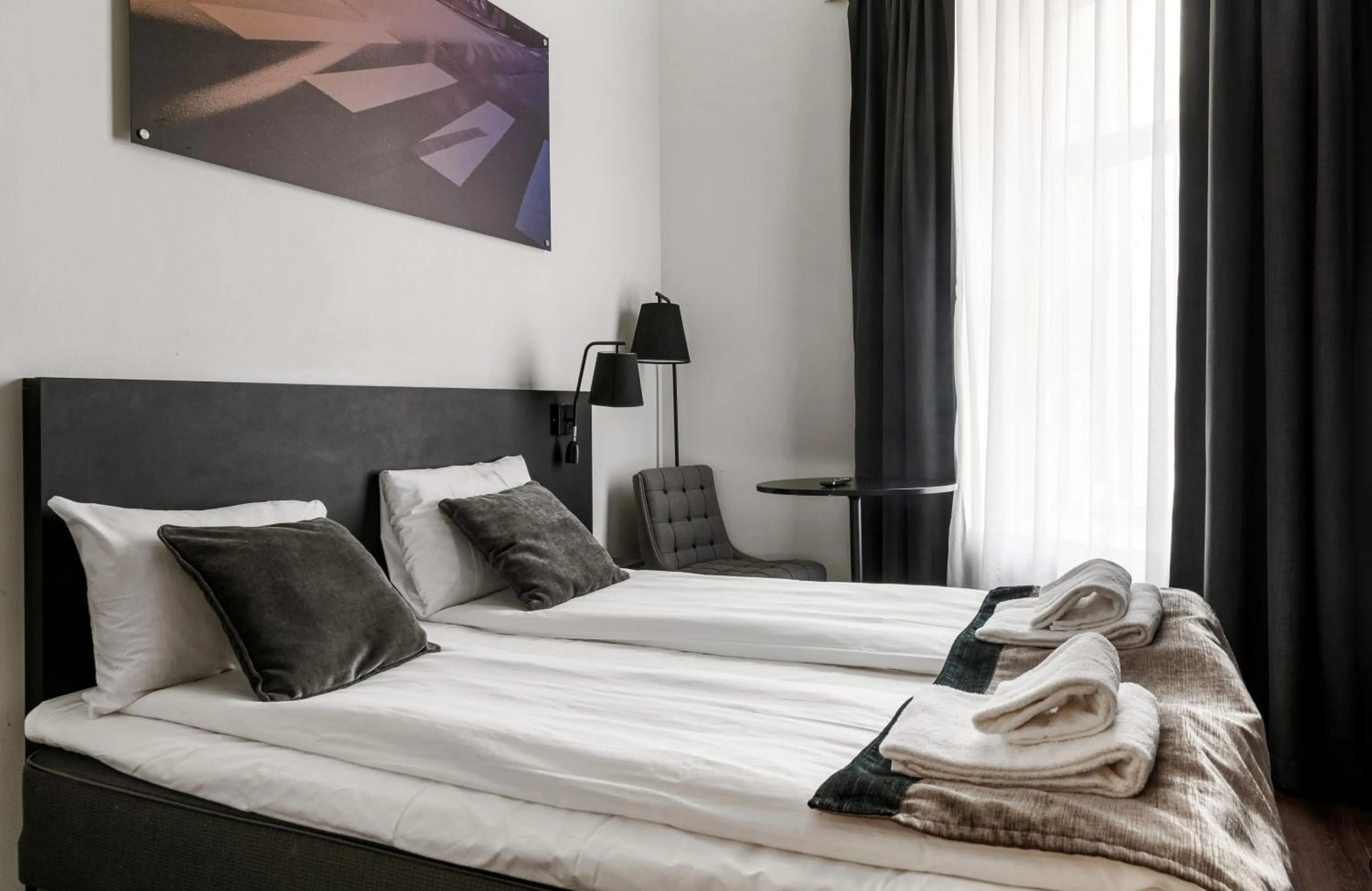 Bed in K7 Hotel Oslo