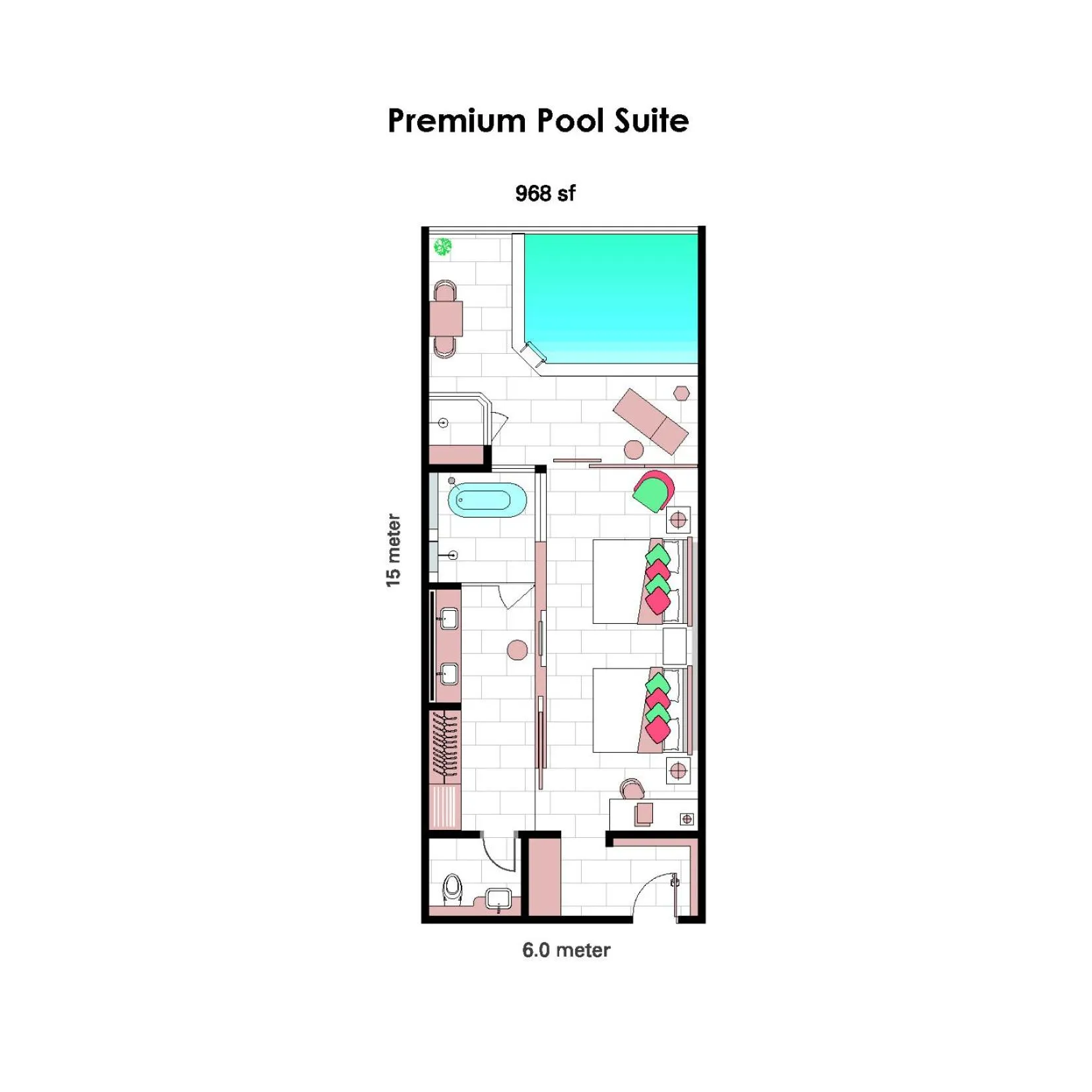 Floor plan in Lexis Suites Penang