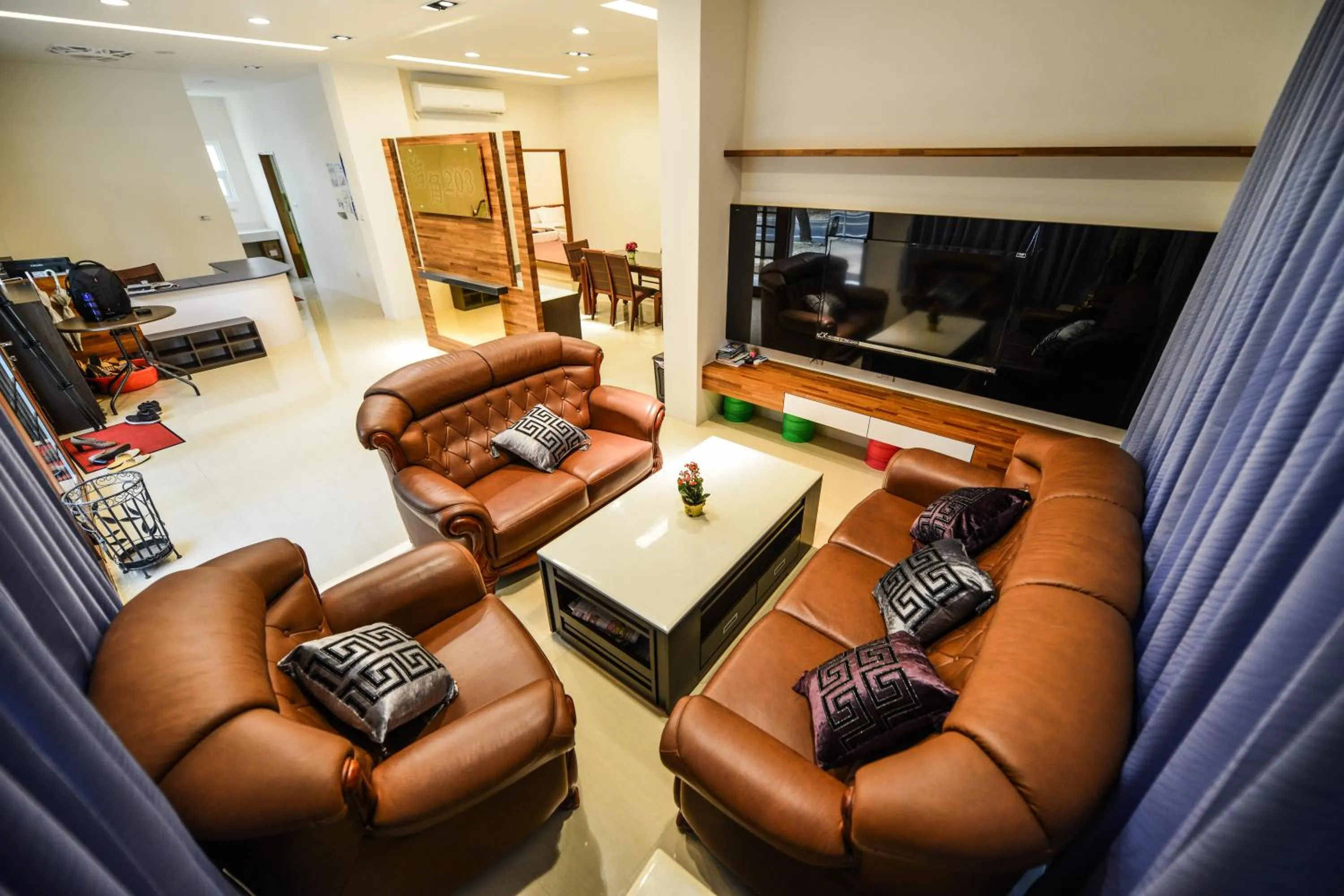 Communal lounge/ TV room in 海角203民宿
