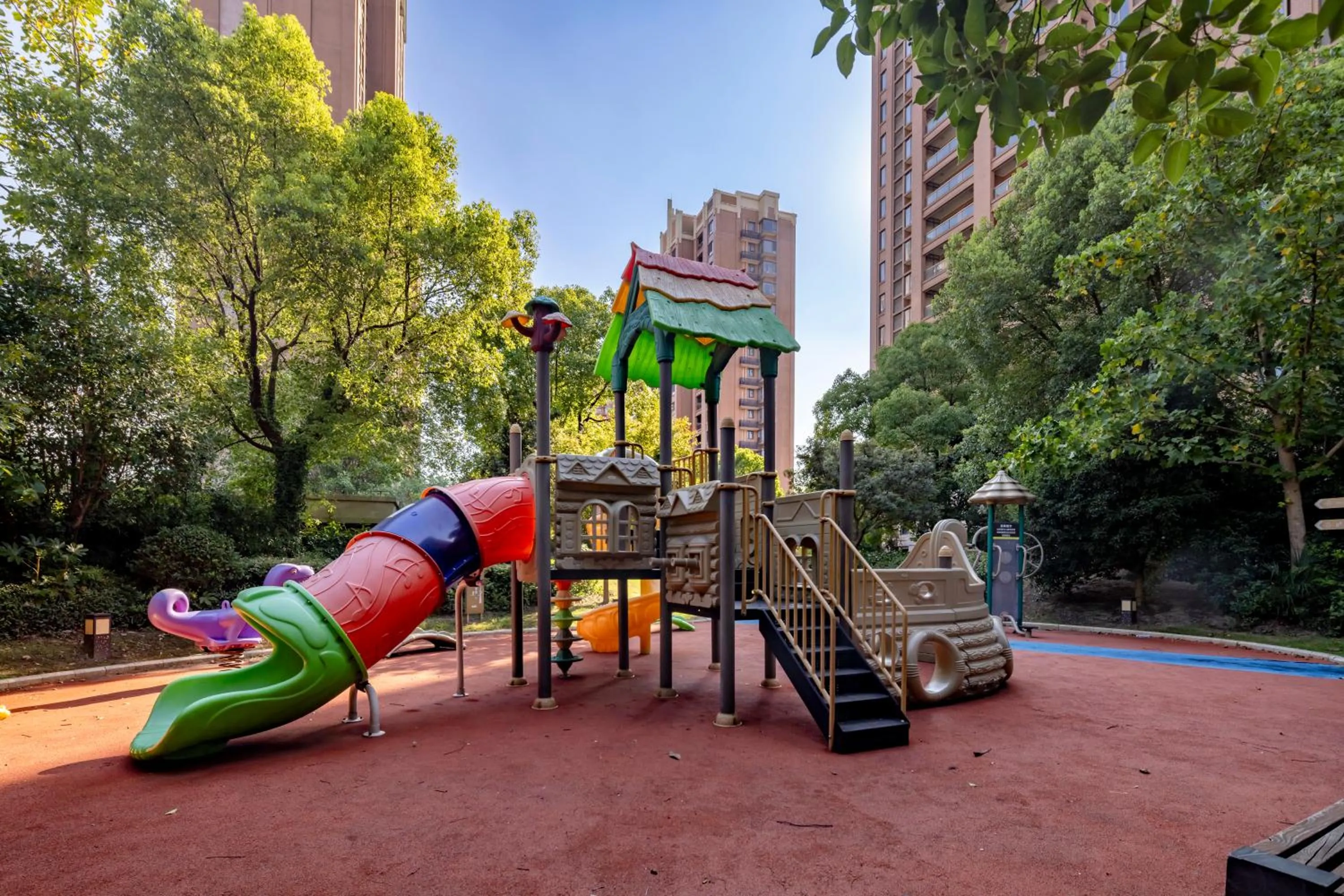 Children play ground in Green Court Place Jingqiao Middle Ring Shanghai