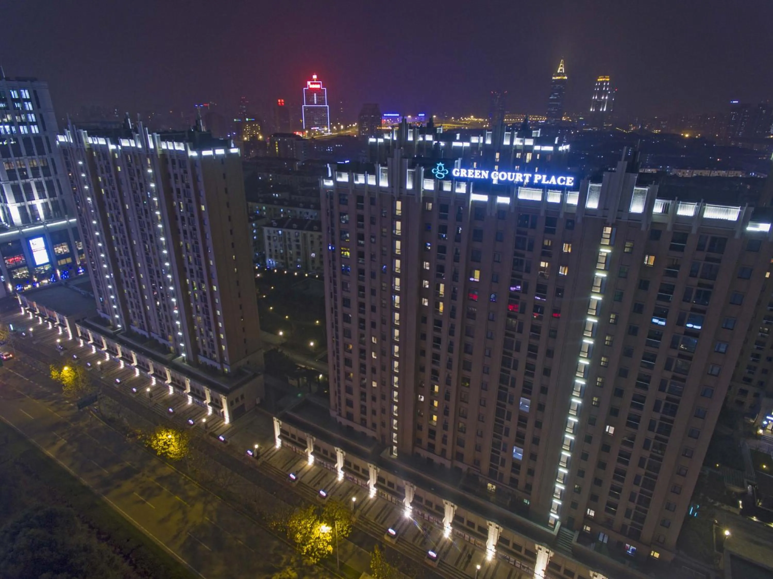 Bird's eye view in Green Court Place Jingqiao Middle Ring Shanghai
